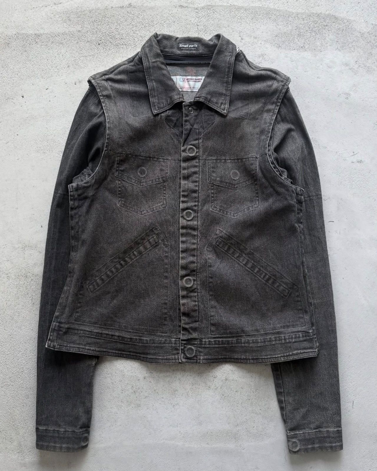Undercover SS1999 UNDERCOVER "Relief" Small Parts Denim Trucker Jacket Size US S / EU 44-46 / 1 - 1 Thumbnail