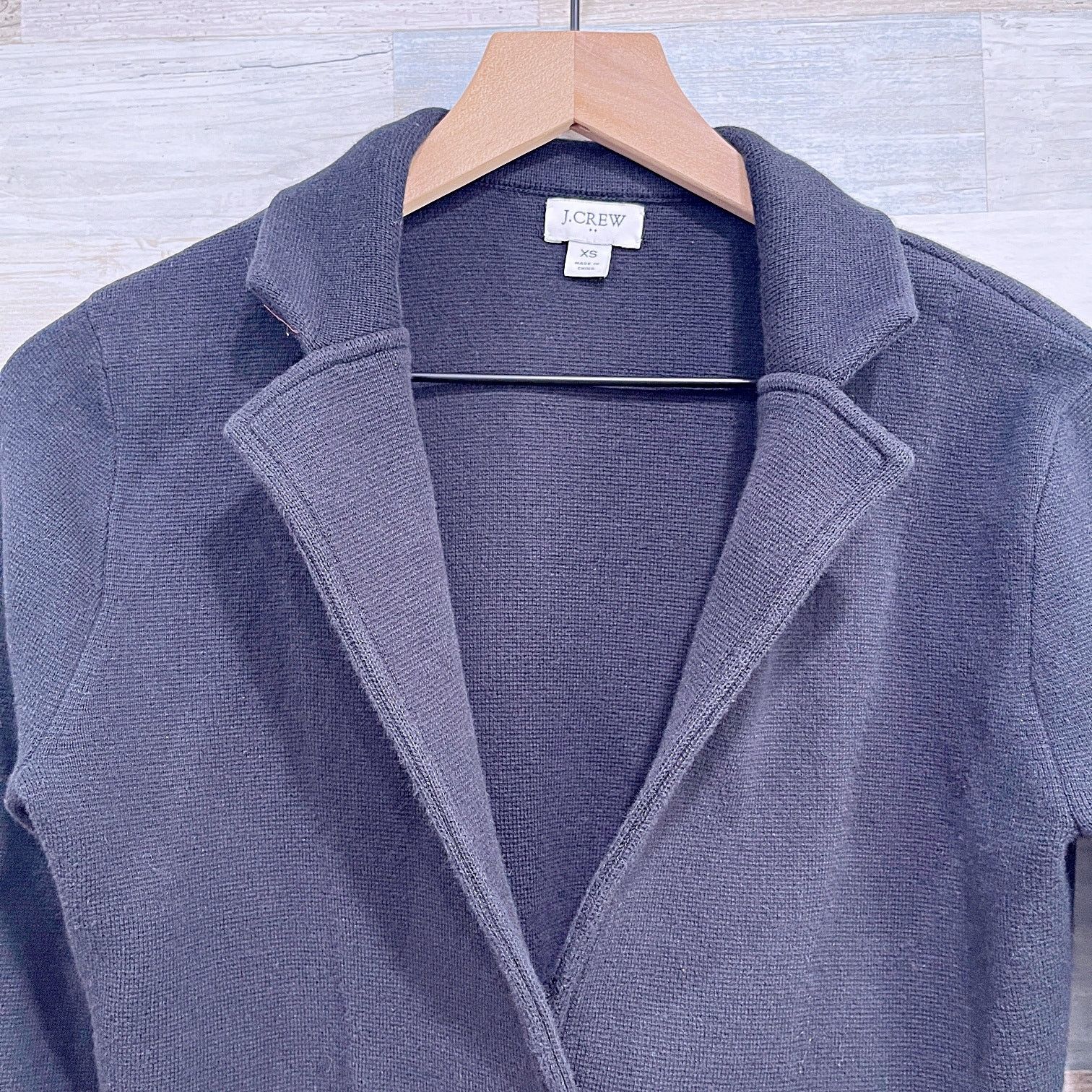 J.Crew J CREW Sweater Blazer Coat Black Button Up Slim Cotton XS Size XS / US 0-2 / IT 36-38 - 2 Thumbnail