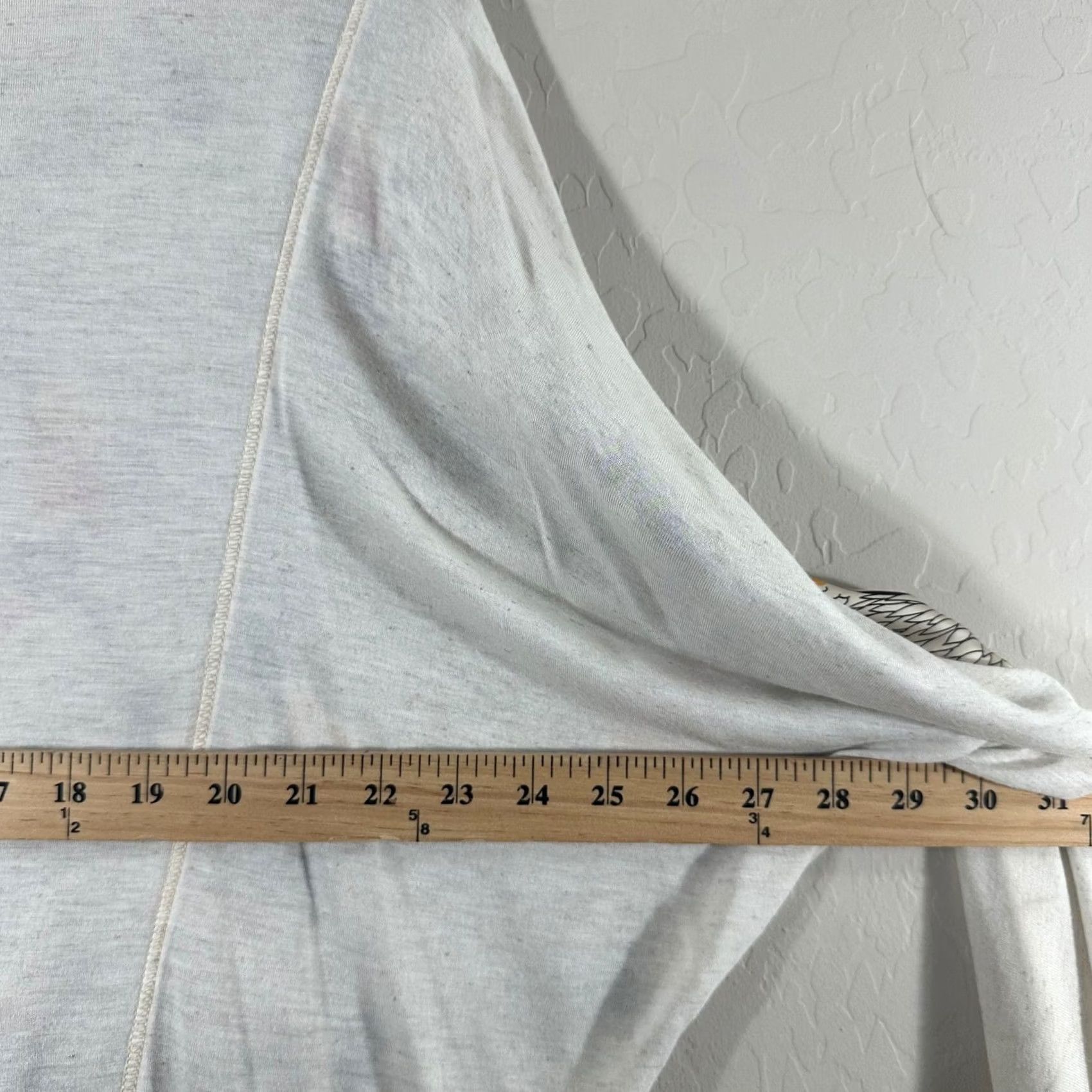 Anthropologie Tiny Anthropologie Floral Batwing Ruched Front Long Sleeve Top White S Size S / US 4 / IT 40 - 6 Thumbnail