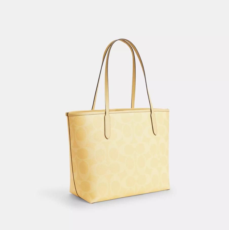 Coach City Tote Bag In Signature Canvas CAL49 Size ONE SIZE - 9 Thumbnail