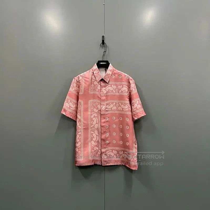 Dior Dior Red Silk Short Sleeve Shirt . Size US M / EU 48-50 / 2 - 1 Thumbnail