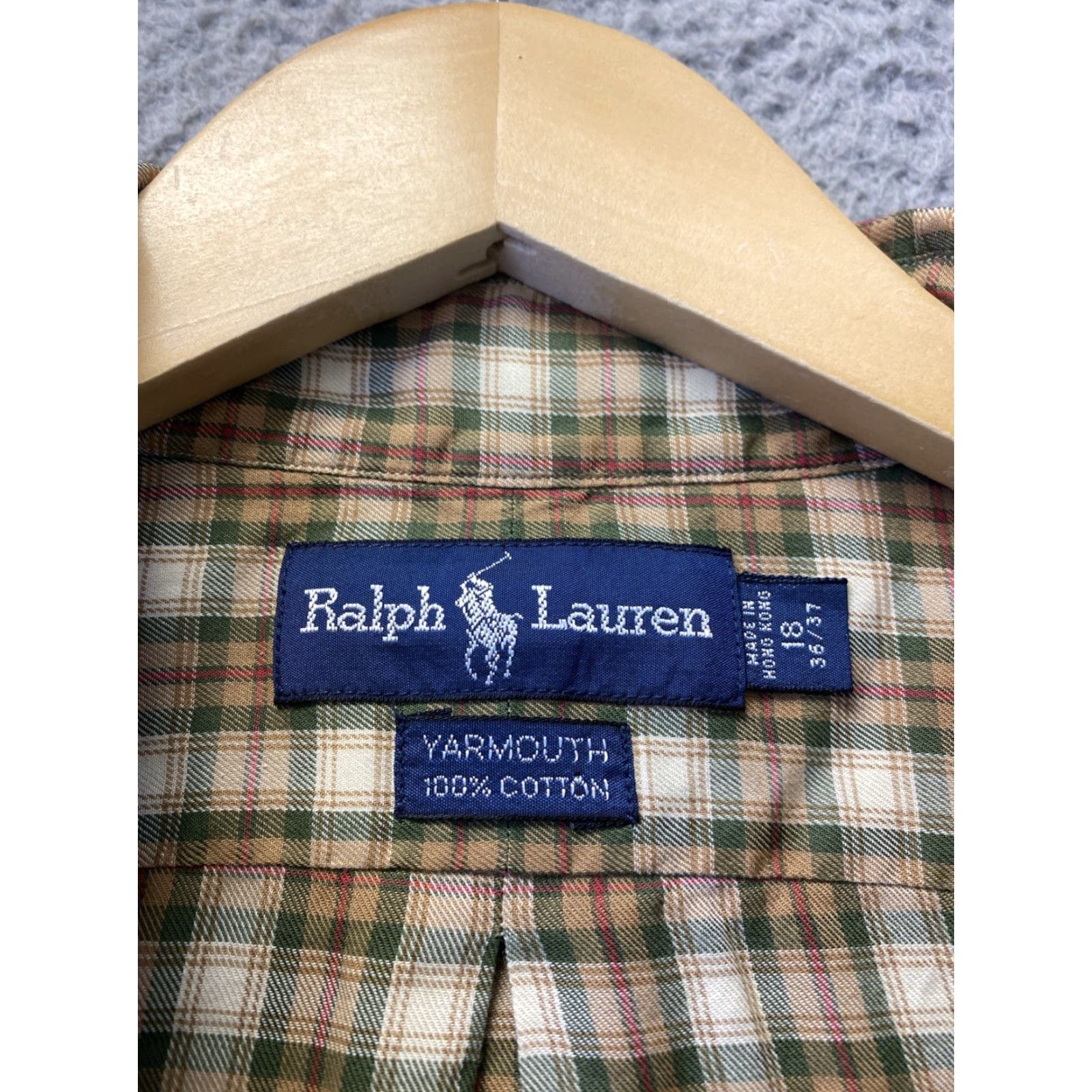 Polo Ralph Lauren POLO RALPH LAUREN Shirt Mens Classic Button-Down Long Sleeve Plaid Multicolor Light 18 36/37 Slimming Casual All Seasons Polo Pony Logo Button-Up Size US XXL / EU 58 / 5 - 3 Thumbnail
