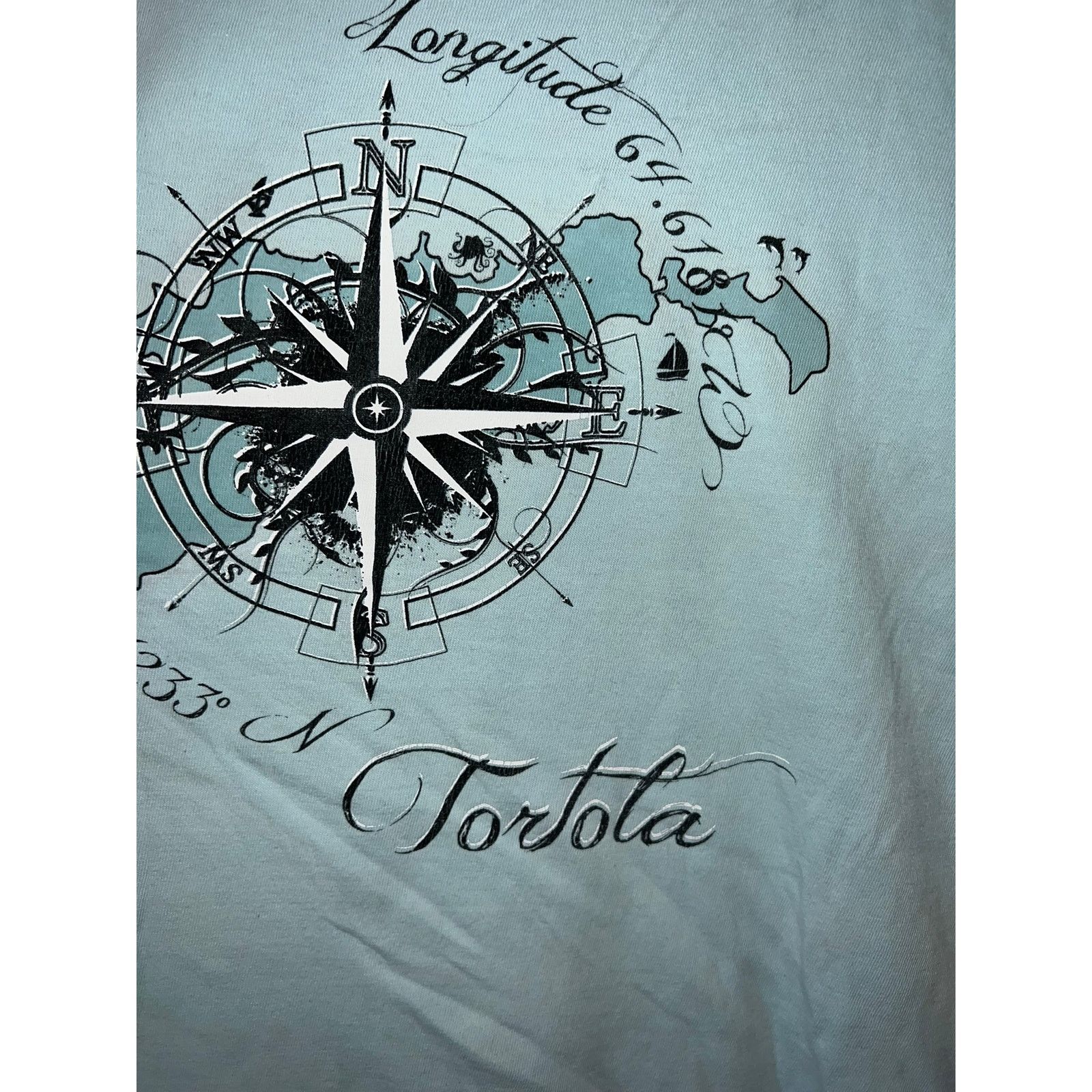 Vintage Vintage Tortola Shirt US Vintage Longitude Latitude Map Tee Size US M / EU 48-50 / 2 - 2 Thumbnail