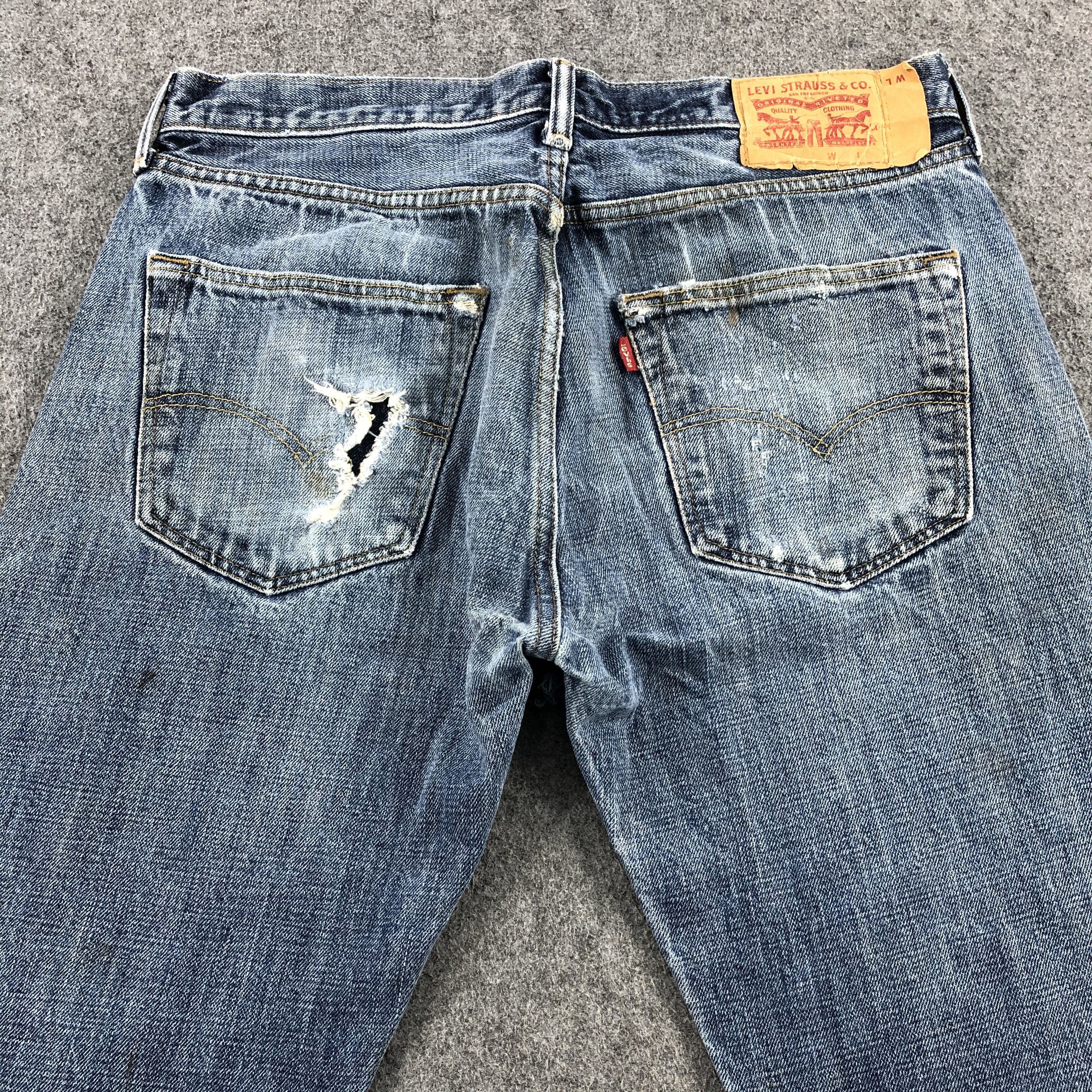 Levi's Vintage Blue Wash Levis 501 Jeans-JM2073 Size US 34 / EU 50 - 5 Thumbnail