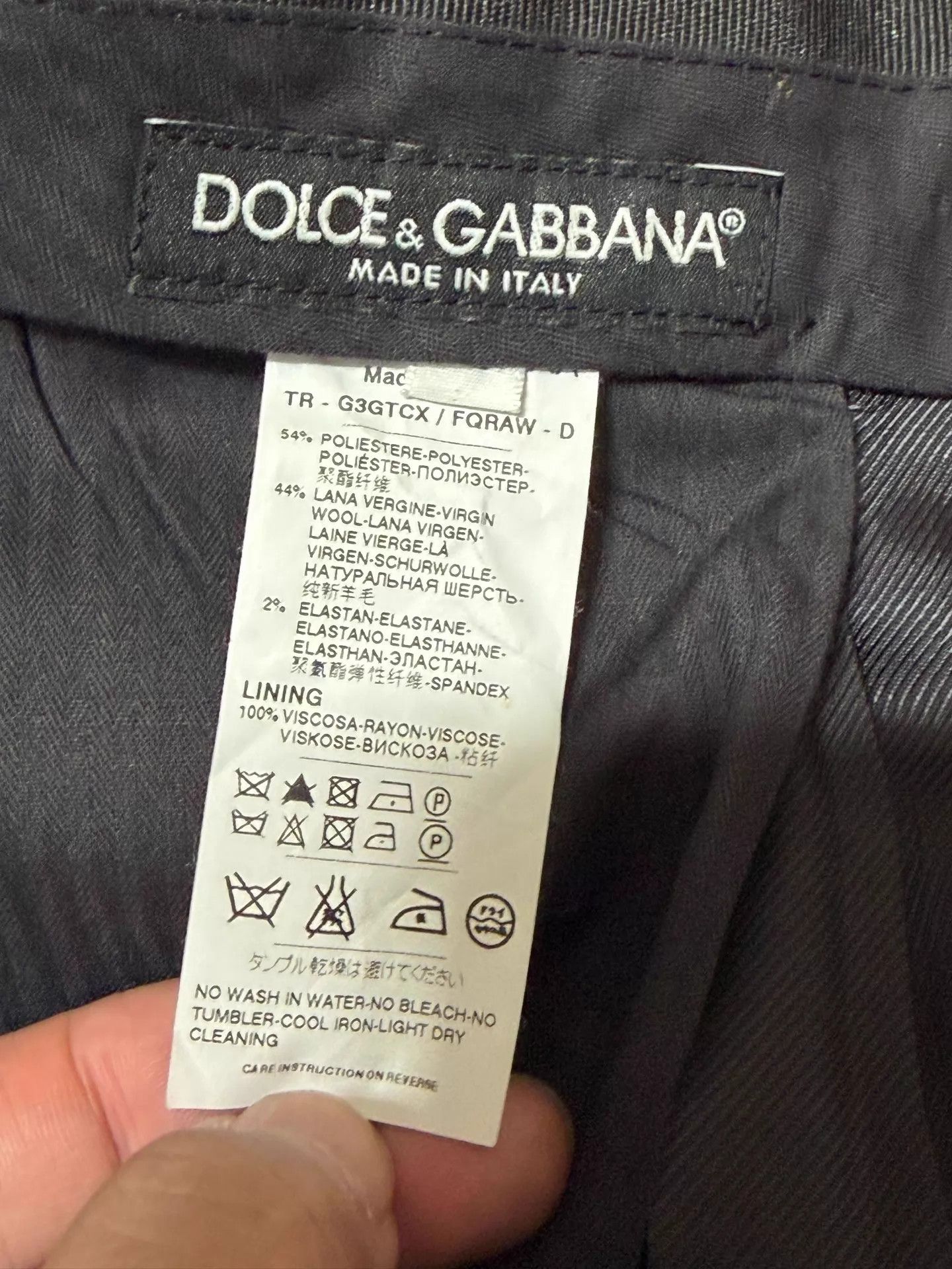 Dolce & Gabbana DG Slim Fit Trousers Dark Gray POW Check IT50 Size US 34 / EU 50 - 7 Thumbnail