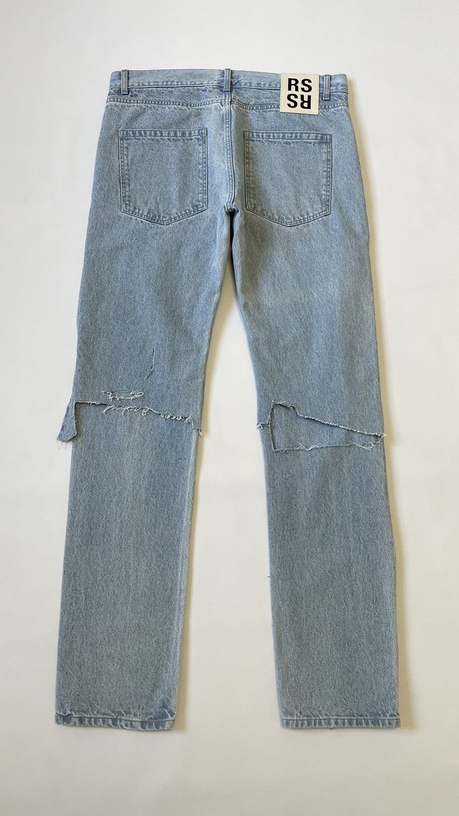 Raf Simons S/S 20 Destroyed Double Layer Jeans Size US 34 / EU 50 - 16 Thumbnail