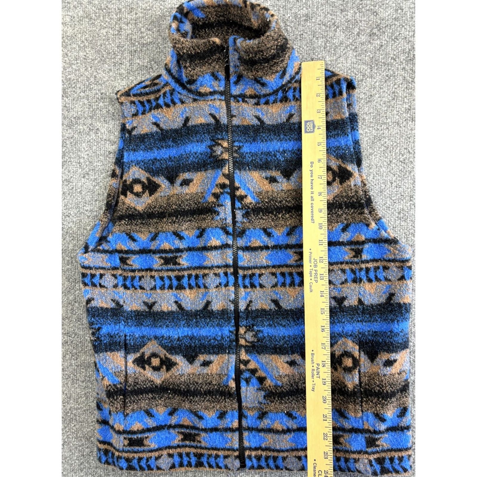 Vintage VINTAGE Bear Ridge by Willis Vest Mens Large Blue Brown Aztec Wool Blend USA Size US L / EU 52-54 / 3 - 4 Thumbnail