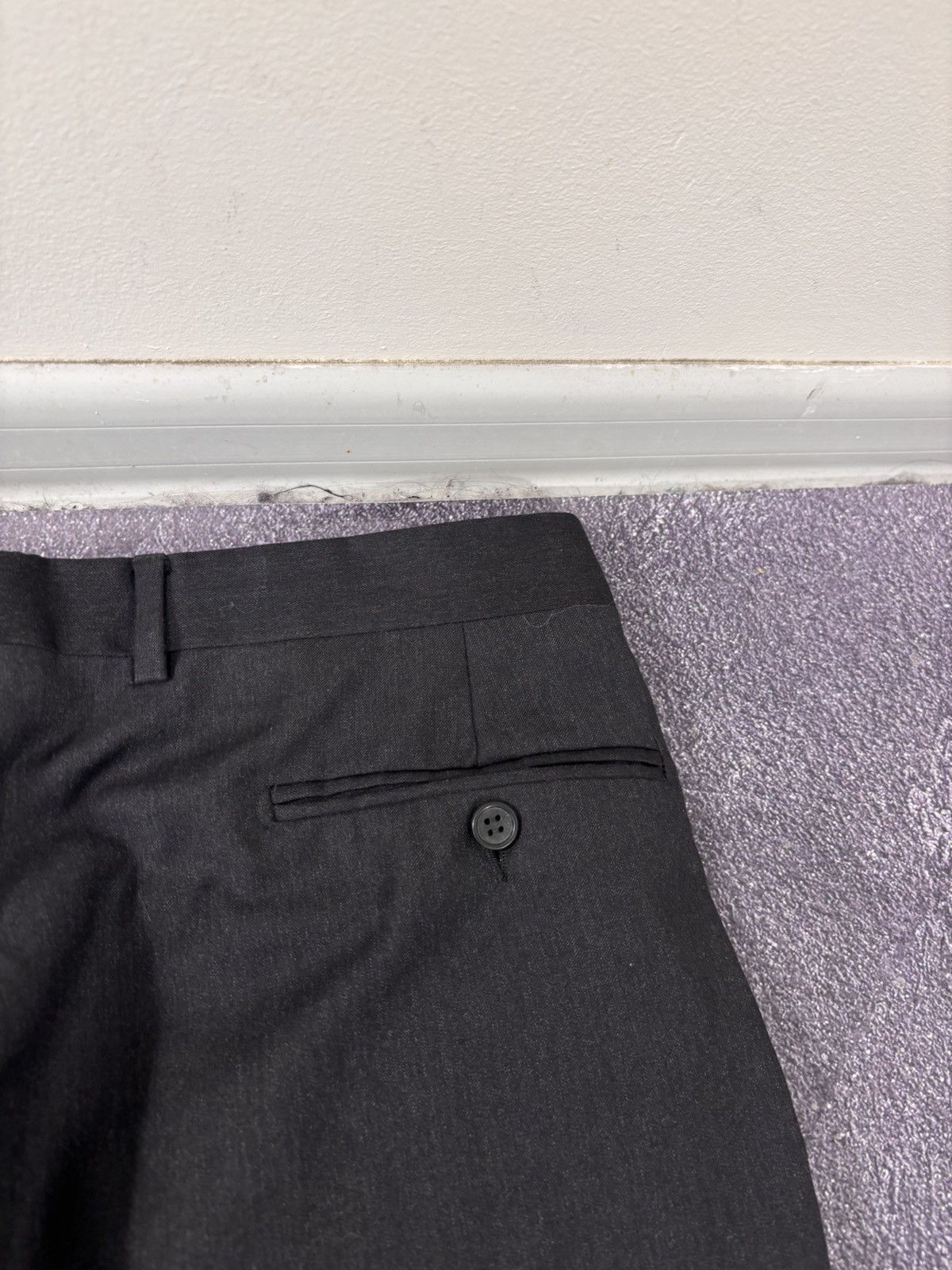 Corneliani Corneliani Men’s Charcoal Black Pleated Wool Dress Pants Size US 36 / EU 52 - 19 Thumbnail