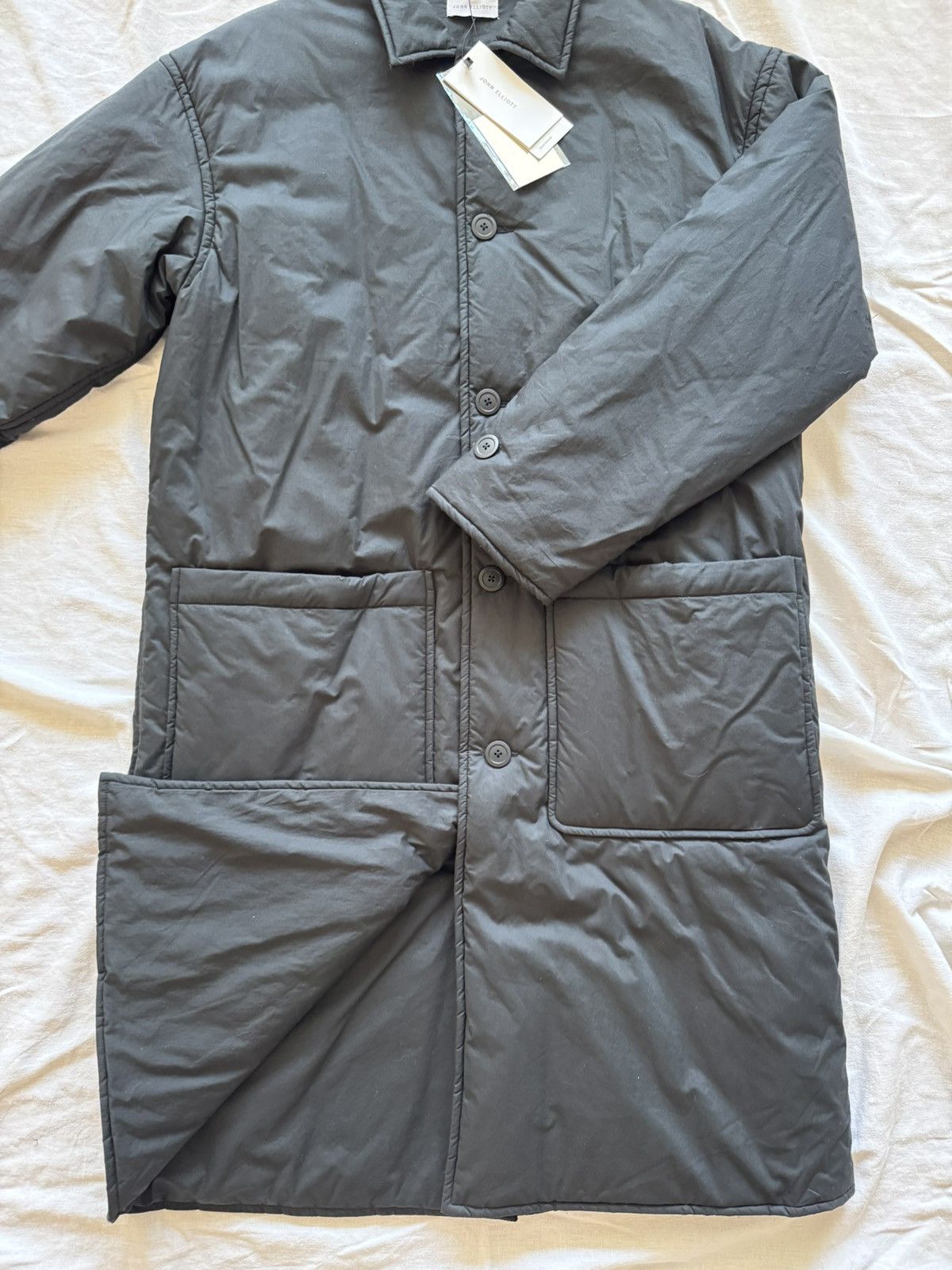 John Elliott FW22 Padded Long Coat Size 2 Black NEW Size US M / EU 48-50 / 2 - 4 Thumbnail