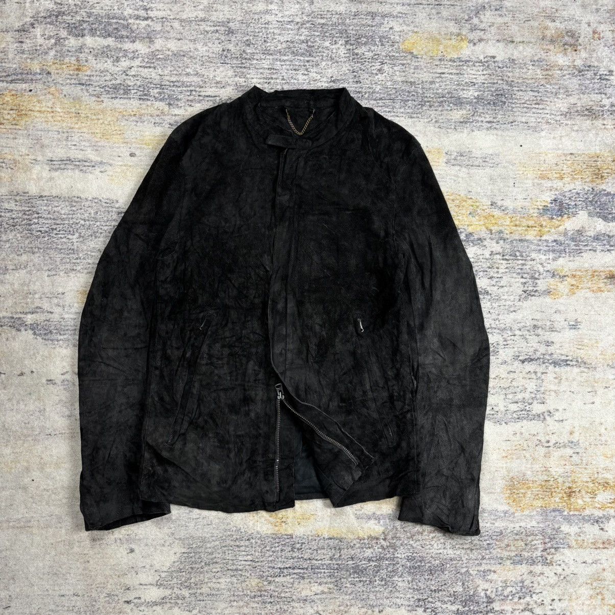 Japanese Brand Sisii bikers suede leather jacket double zipper Size US S / EU 44-46 / 1 - 1 Thumbnail