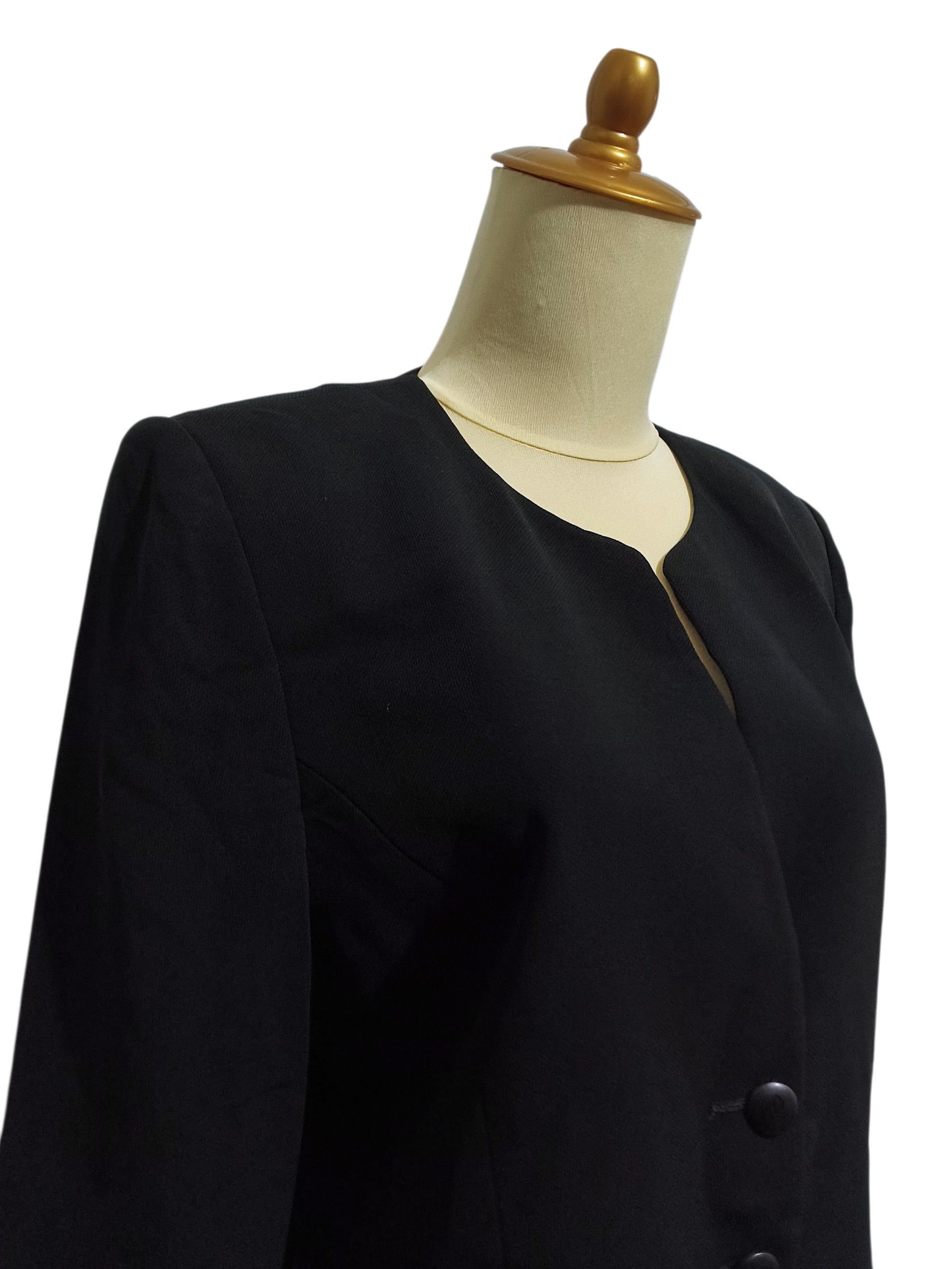 Pierre Balmain Pierre Balmain Formalité Paris Collarless Long Blazer Size L / US 10 / IT 46 - 4 Thumbnail