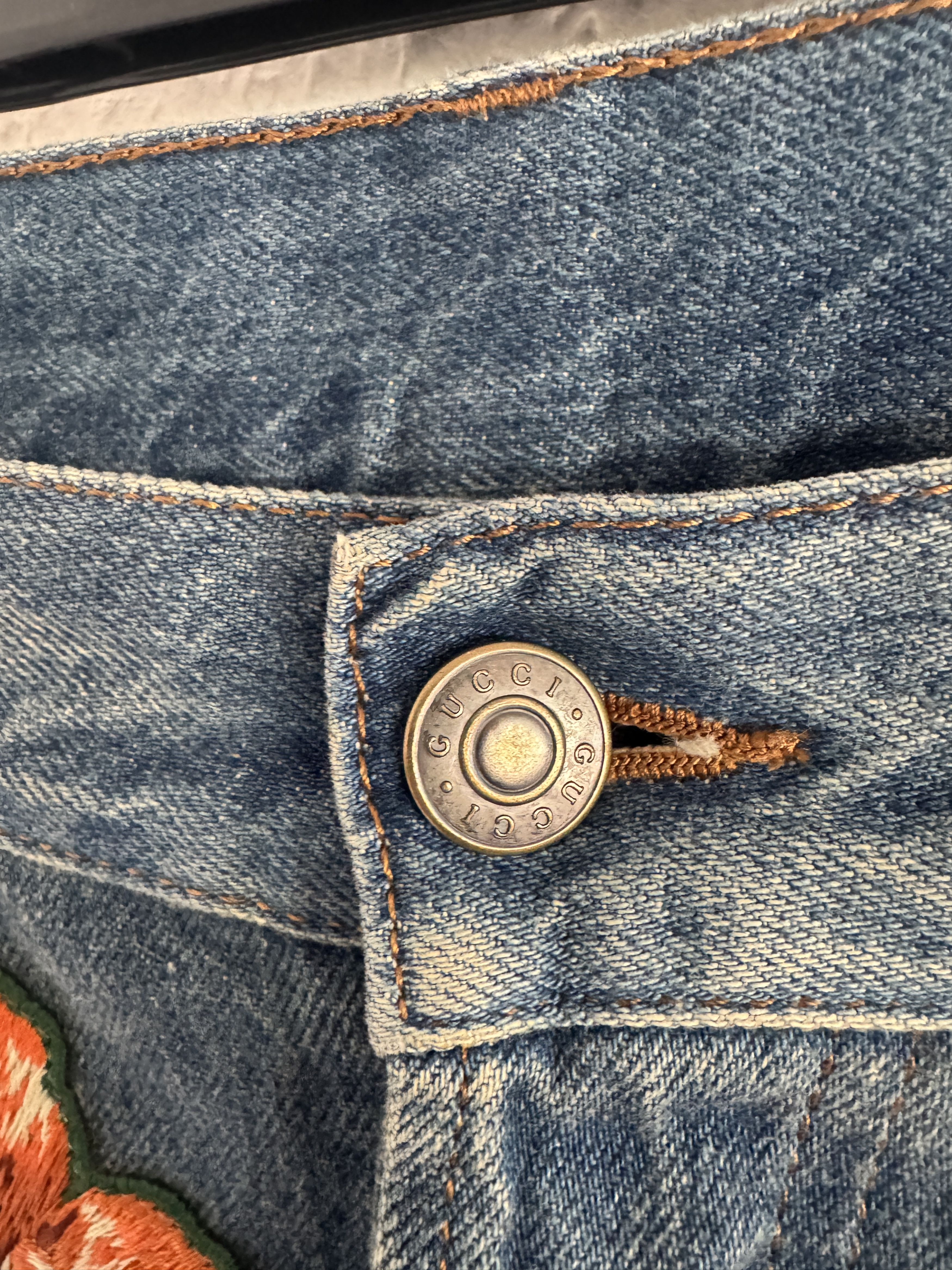 Gucci Snake Embroidered Denim Jeans Size US 31 - 10 Thumbnail