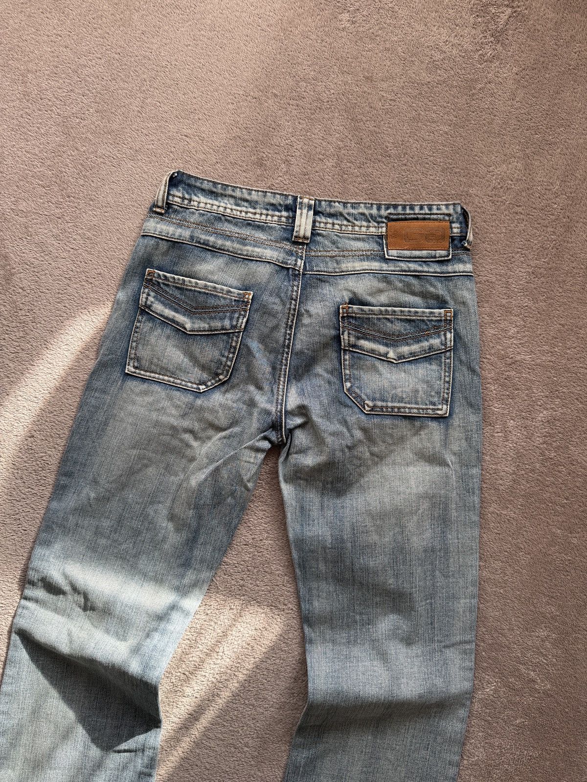 Japanese Brand Flared Crazy Jeans Y2K Washed Denim LGB ifsixwasnine vibe Size US 28 / EU 44 - 6 Thumbnail