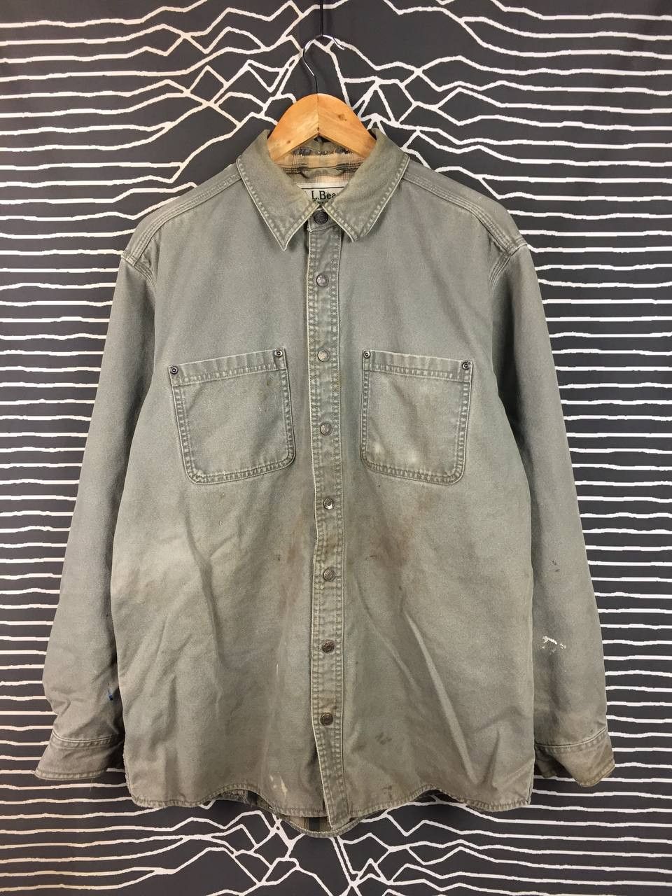 L.L. Bean Distressed L.L. Bean Flannel Lined Canvas Workwear Jacket Size US XL / EU 56 / 4 - 1 Thumbnail