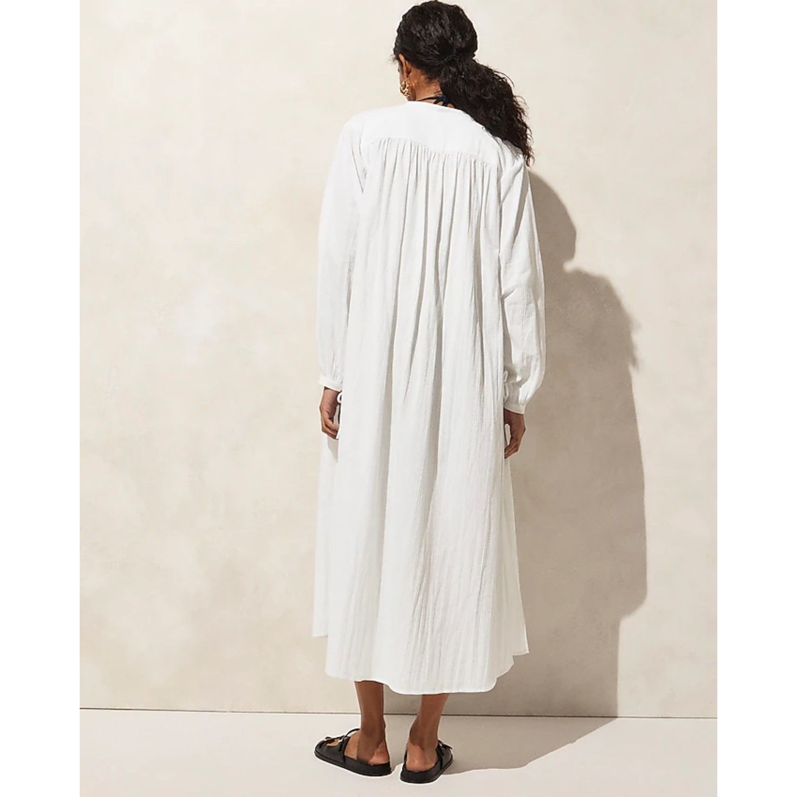 J.Crew J.Crew Airy Gauze Cotton Muslin Midi Dress white Sz S NEW Size S / US 4 / IT 40 - 4 Thumbnail