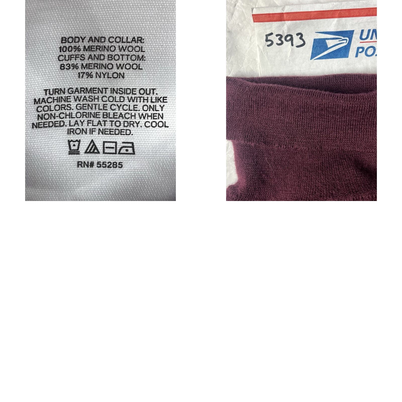 Express Express Men's Small Burgundy Merino Wool Sweater Long Sleeve Crew Neck Pullover Size US S / EU 44-46 / 1 - 8 Thumbnail