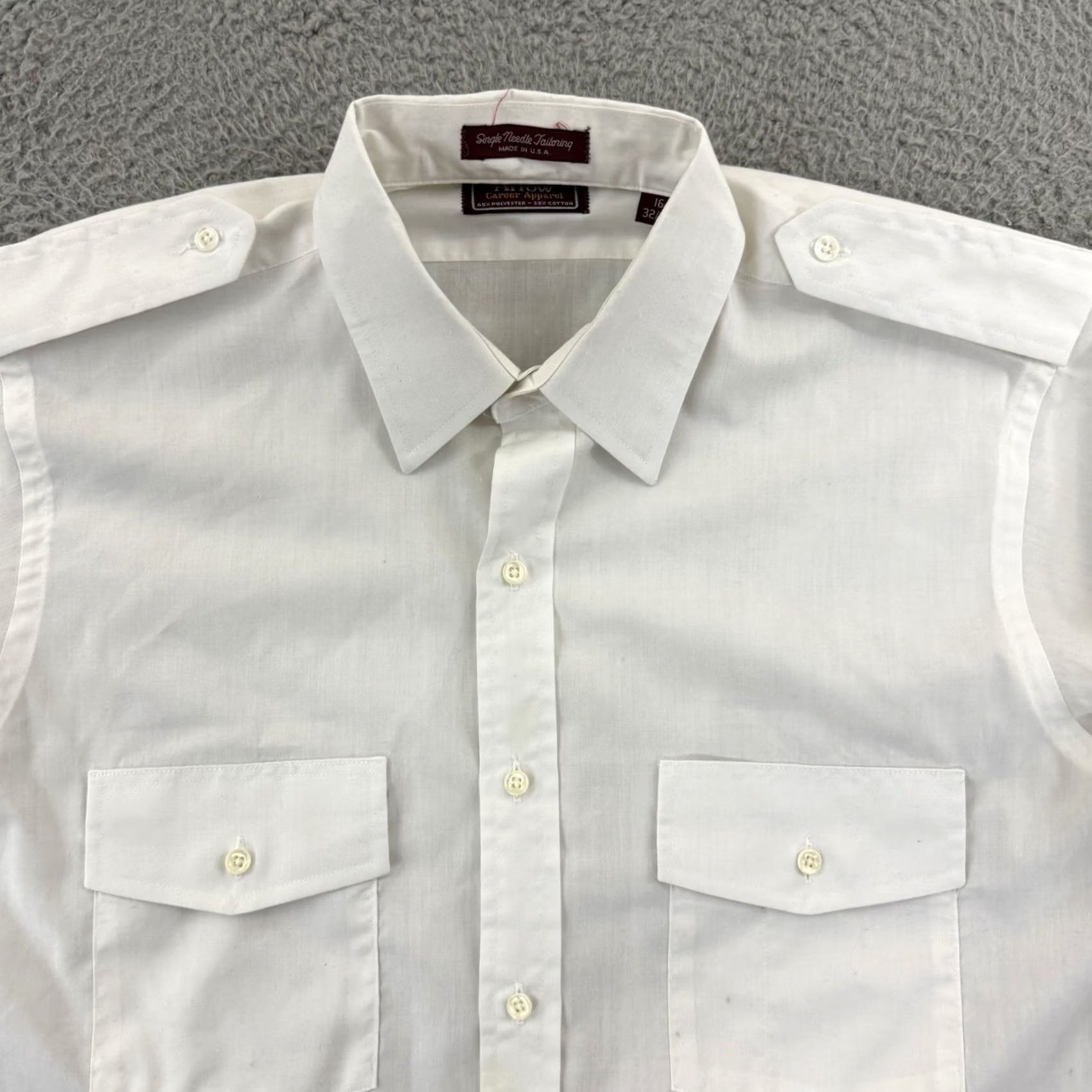 Arrow VINTAGE Arrow Shirt Mens L White Striped 70s Button Up Collared Long Sleeve Dress Shirt USA Size US L / EU 52-54 / 3 - 3 Thumbnail