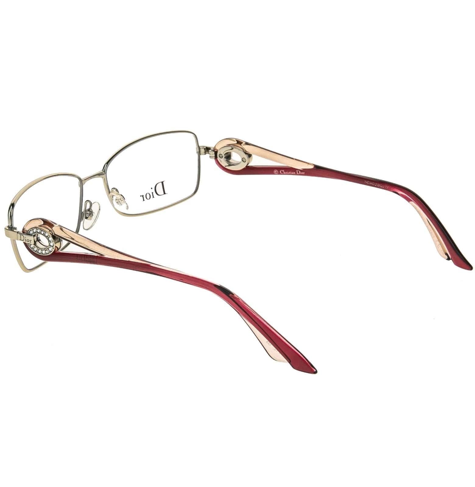 Christian Dior Monsieur CHRISTIAN DIOR CD3754 3754 VOLUTE CRYSTAL Silver Red Square Size ONE SIZE - 9 Thumbnail