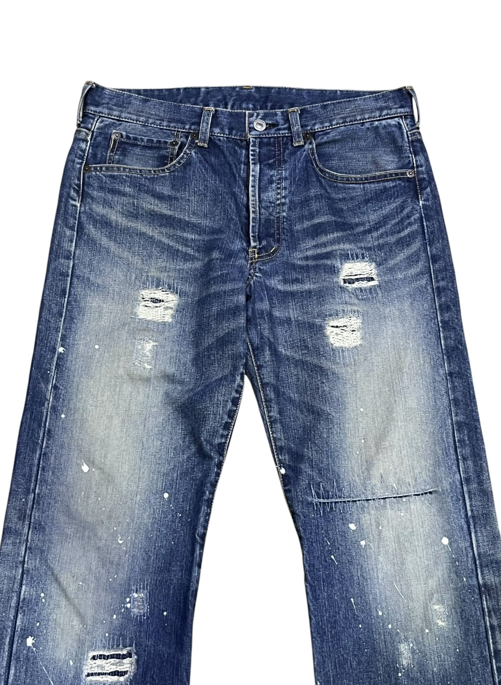 Takeo Kikuchi 🔥Takeo Kikuchi Distressed Japan Denim Paint Splatter Jeans Size US 30 / EU 46 - 4 Thumbnail