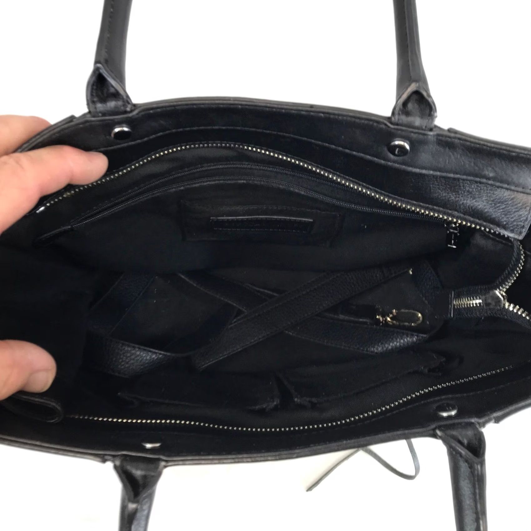 Rebecca Minkoff Rebecca Minkoff M.A.B. Morning After Bag Tote Black Leather Silver Hardware Size ONE SIZE - 7 Thumbnail