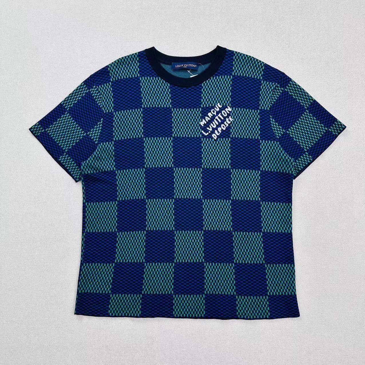 Louis Vuitton LV SS25 Check Short Sleeve Tee L Mint Size US L / EU 52-54 / 3 - 1 Thumbnail