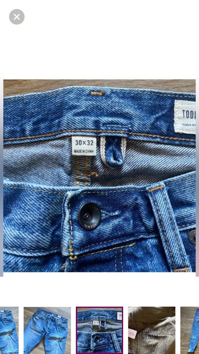 Todd Snyder Todd Snyder Slim Selvedge Japanese Jean in Destroyed Wash Size US 30 / EU 46 - 6 Thumbnail