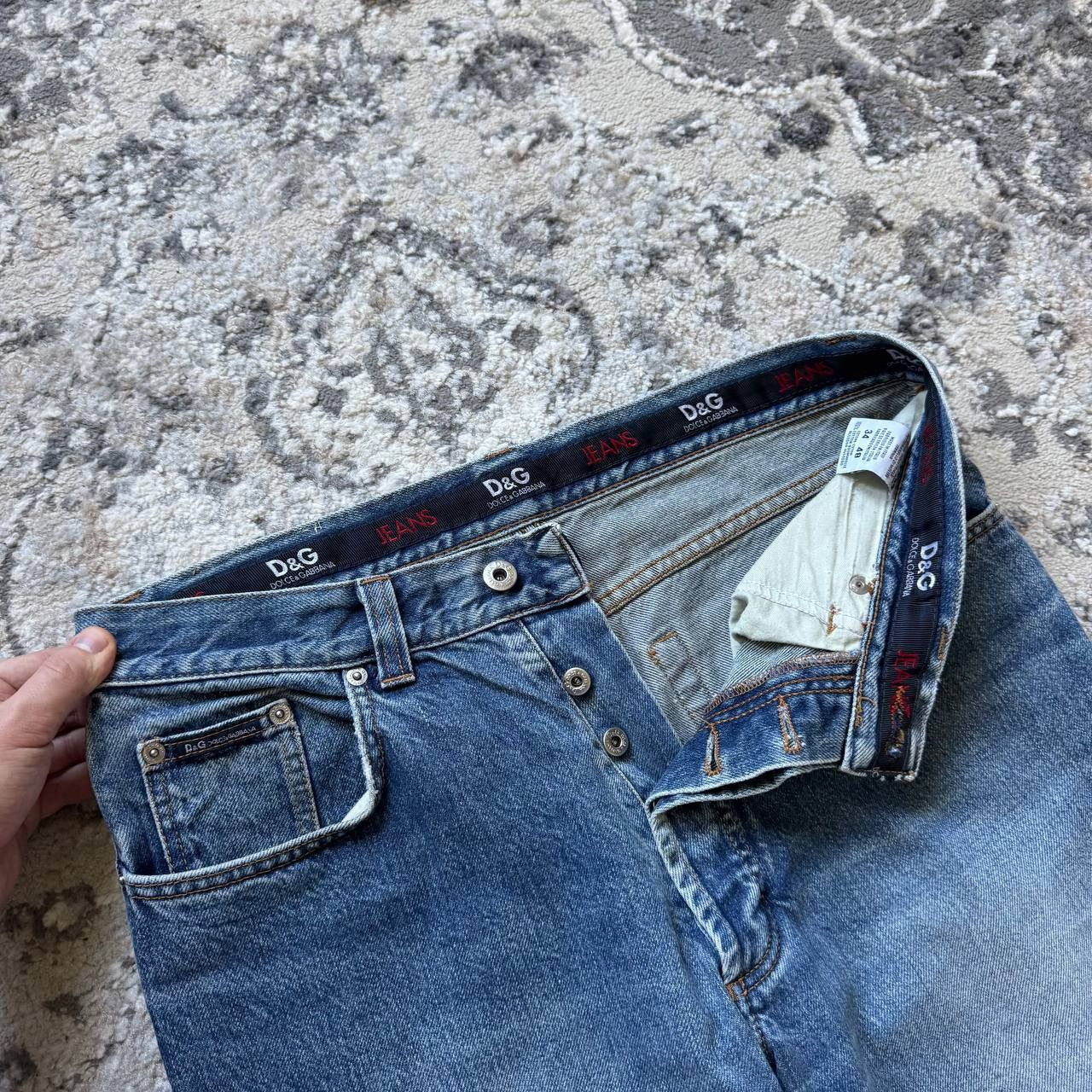 Dolce & Gabbana Crazy Vintage Dolce & Gabbana Straight Heavy Relaxed Jeans Size US 34 / EU 50 - 9 Thumbnail