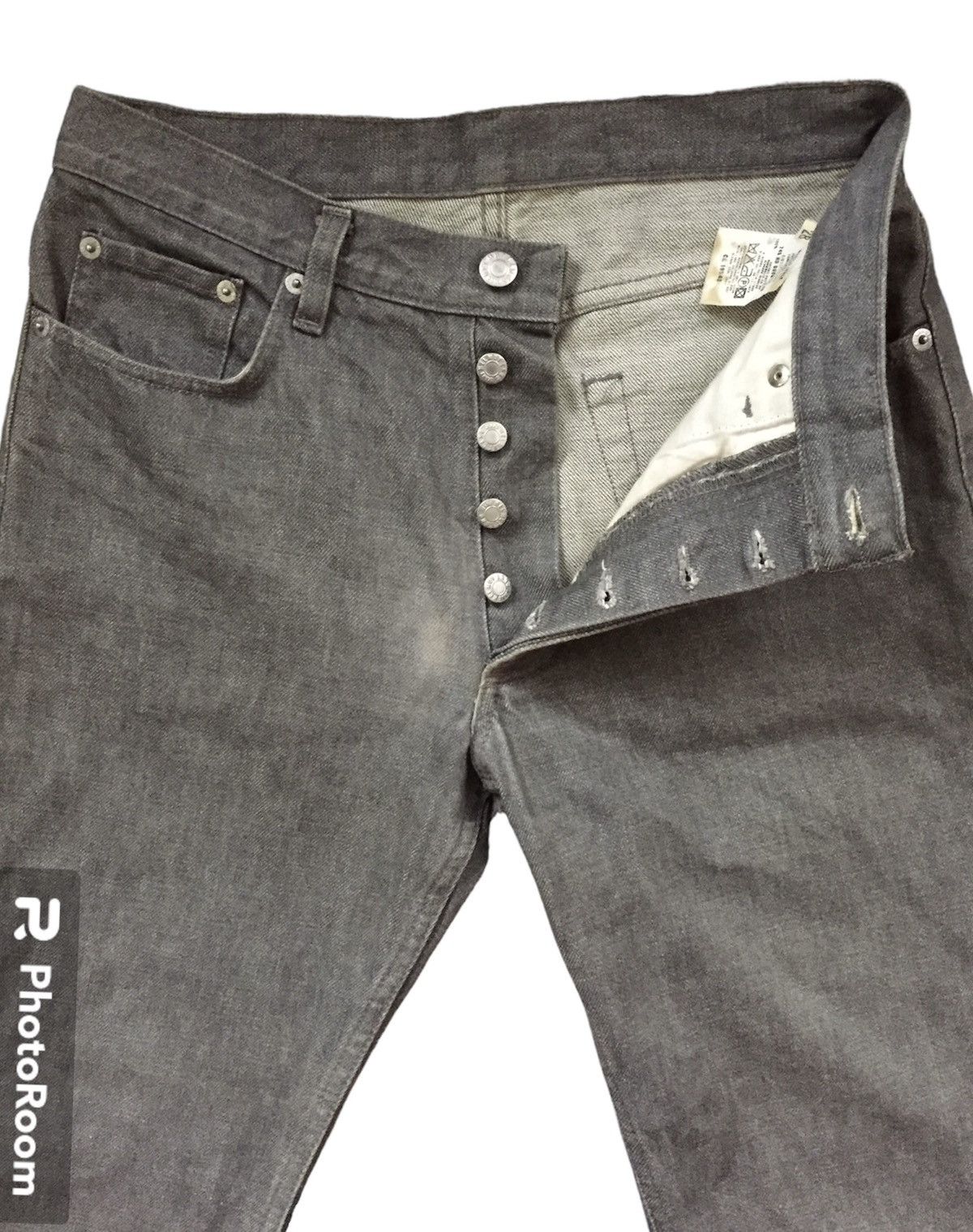 Vintage 1999 Helmut Lang Classic Raw Grey Denim Size 28