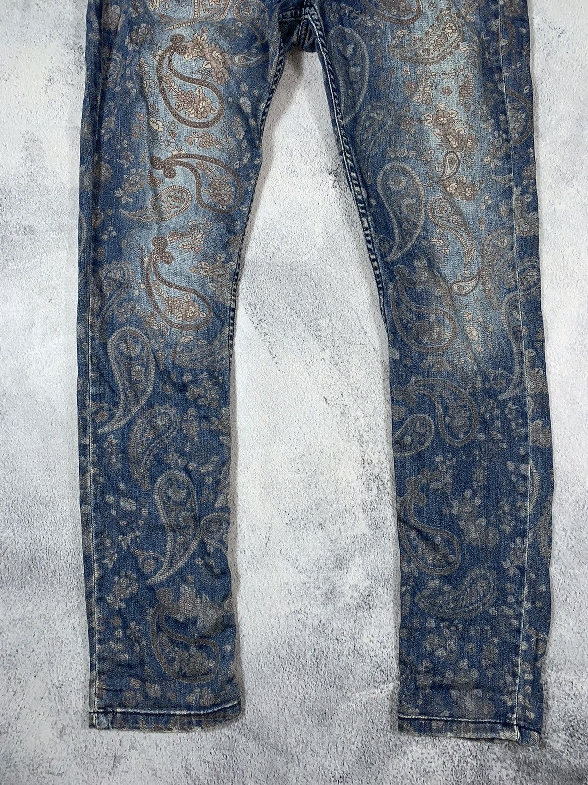 Japanese Brand × Vintage Vintage Y2K Japanese floral denim jeans pants streetwear Size 29" - 7 Thumbnail