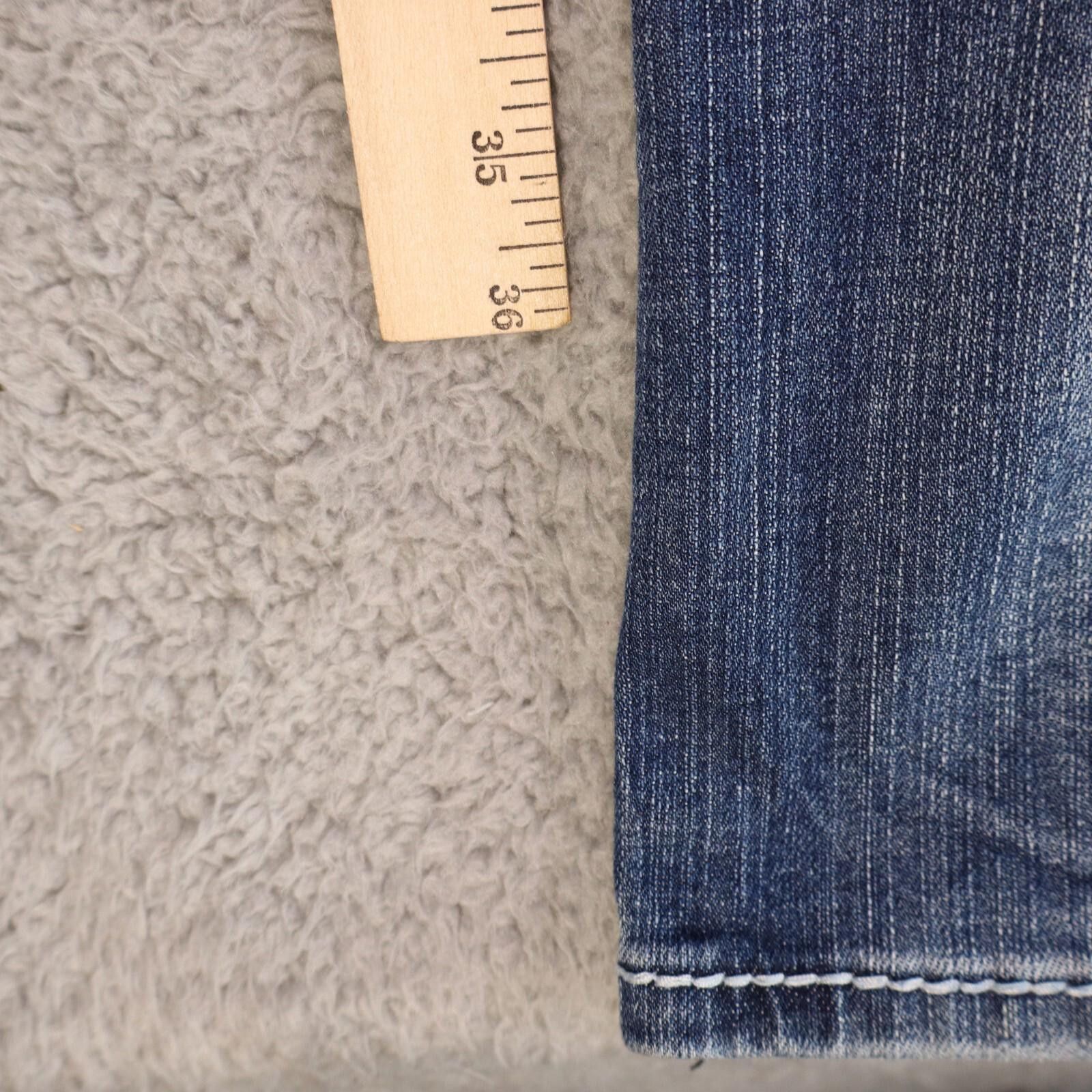 Designer Premiere Women 3/4 Blue Jeans Studded Rue21 Distress Size 27" / US 4 / IT 40 - 4 Thumbnail