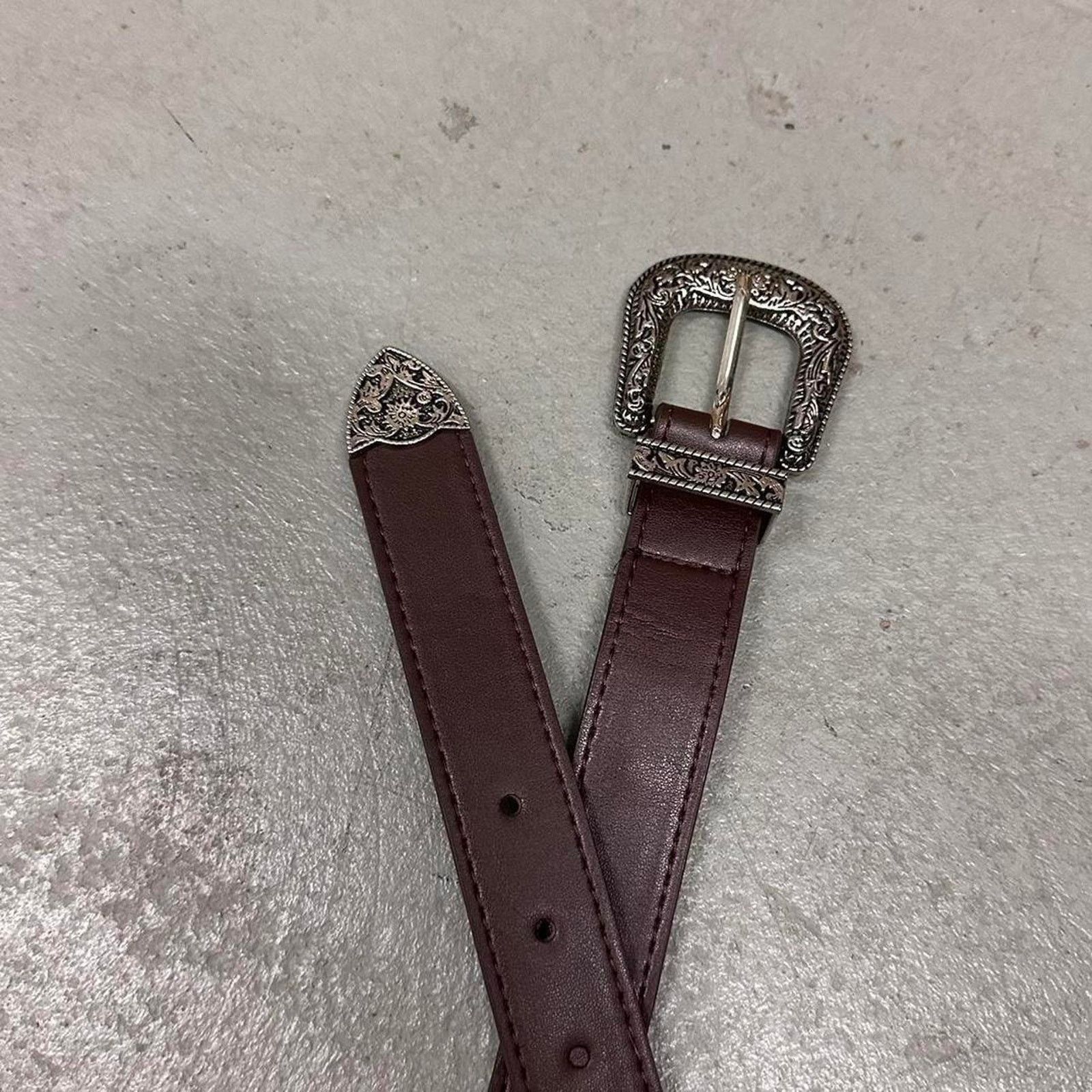 Other Brown western style belt 26-32 MENS Size ONE SIZE - 3 Thumbnail