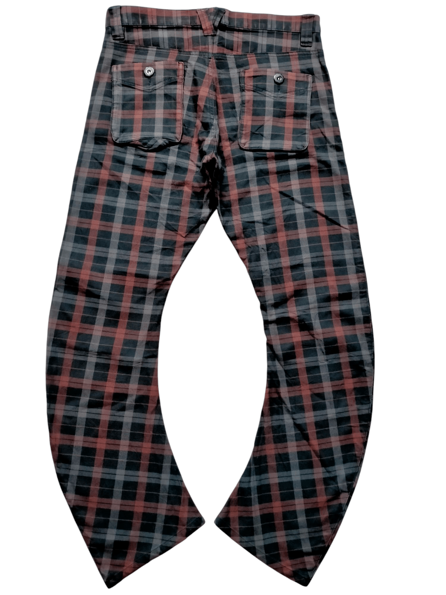 PPFM PPFM Curve Check Bondage Punk Style Pants Size US 34 / EU 50 - 2 Thumbnail