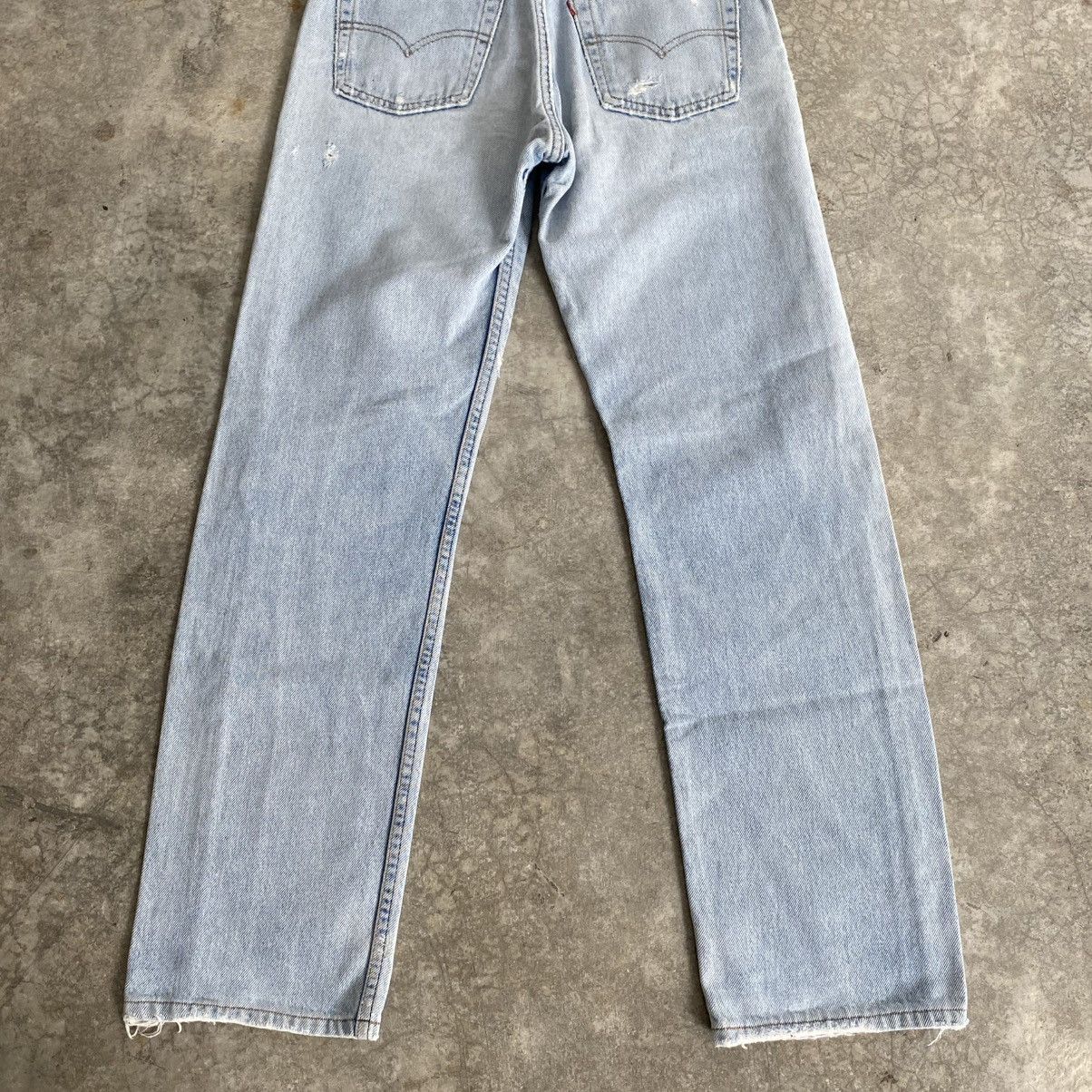 Levi's Vintage 90’s Levis 505 Sashiko Boro Light Blue Remark Jeans Size US 29 - 14 Thumbnail