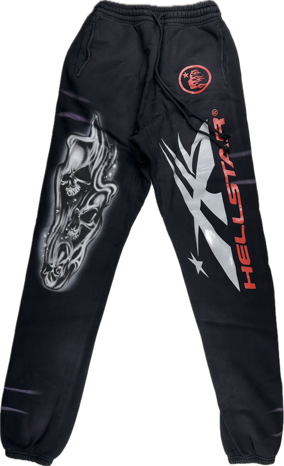 HELLSTAR Hellstar Airbrushed Skull Elastic Sweatpants Size US 36 / EU 52 - 2 Thumbnail