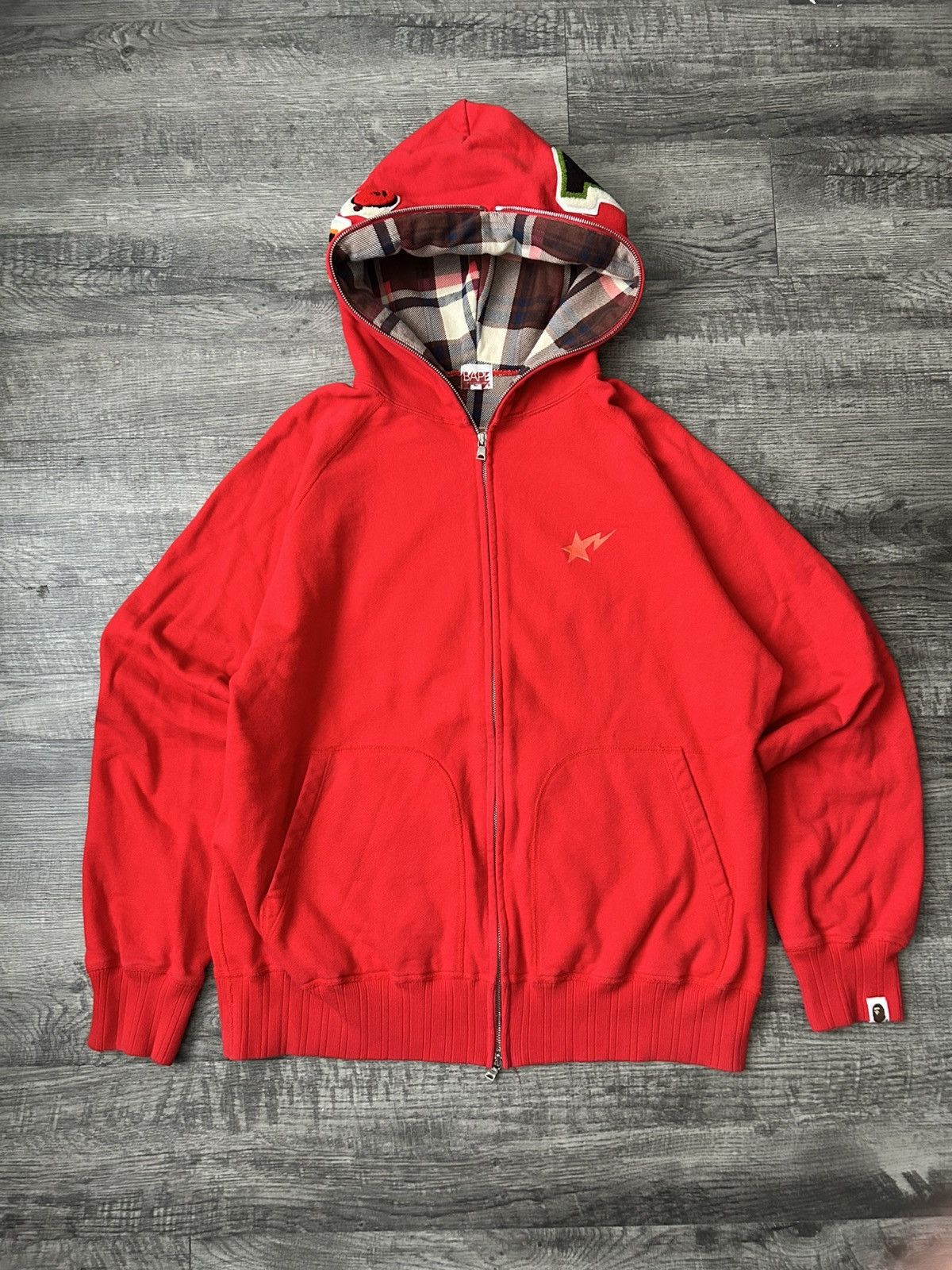 Bape Bape Baby Lisa Red Zip Hoodie | Grailed