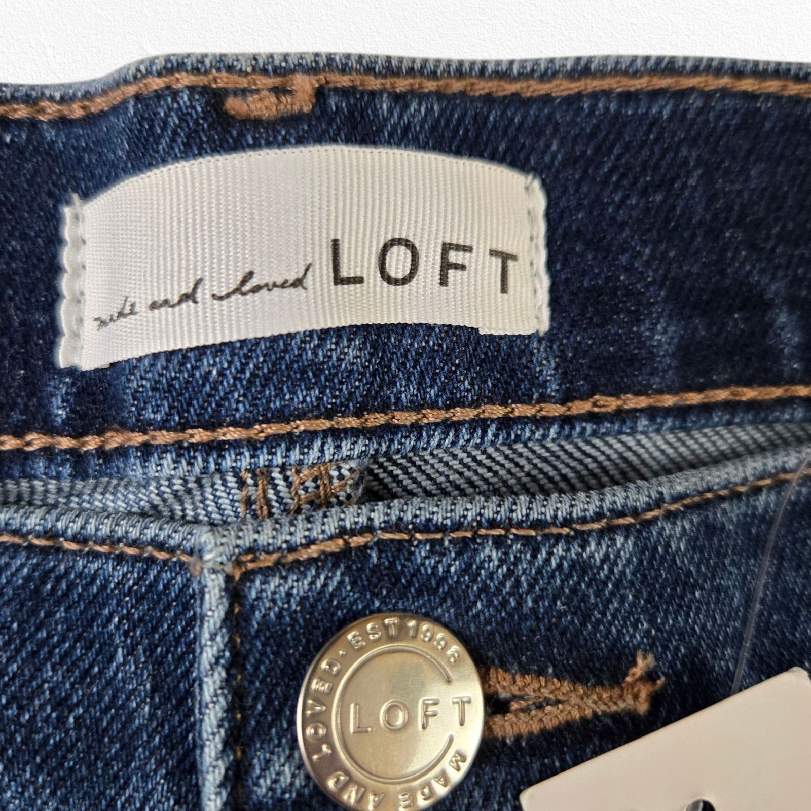 Loft LOFT Dark Wash High Waisted Ankle Skinny Jeans Size 32 Size 32" / US 10 / IT 46 - 5 Thumbnail