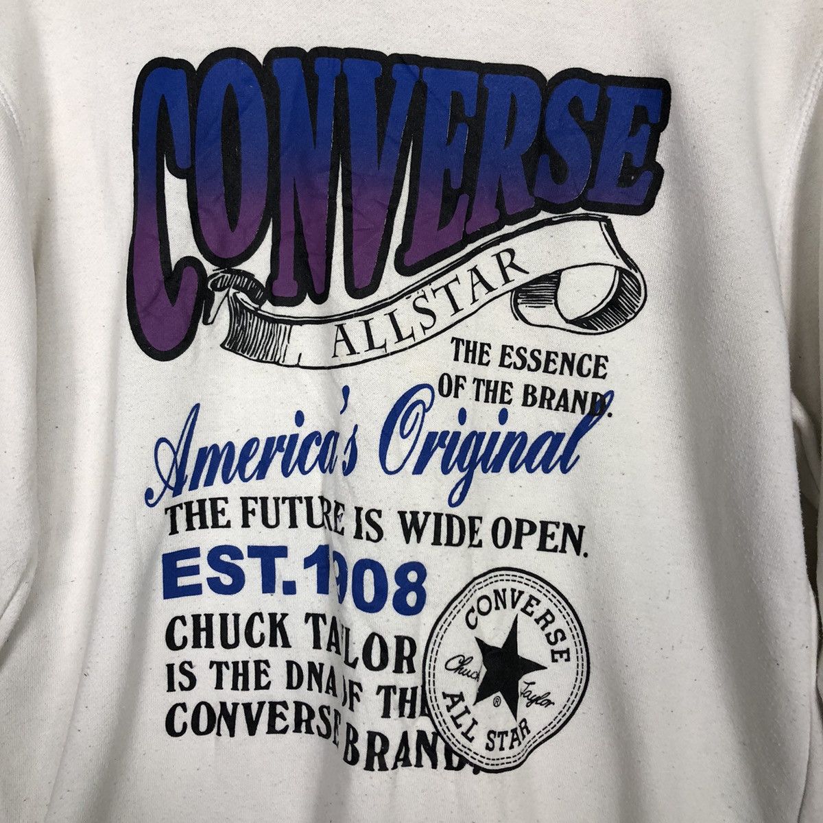 Japanese Brand × Vintage 📌Vintage Sweatshirt Converse All Star Big Logo Size US M / EU 48-50 / 2 - 13 Thumbnail