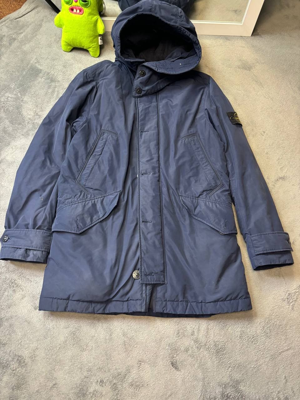 Pre-owned Stone Island X Vintage Stone Island Micro Reps Down Filled Parka In Navy