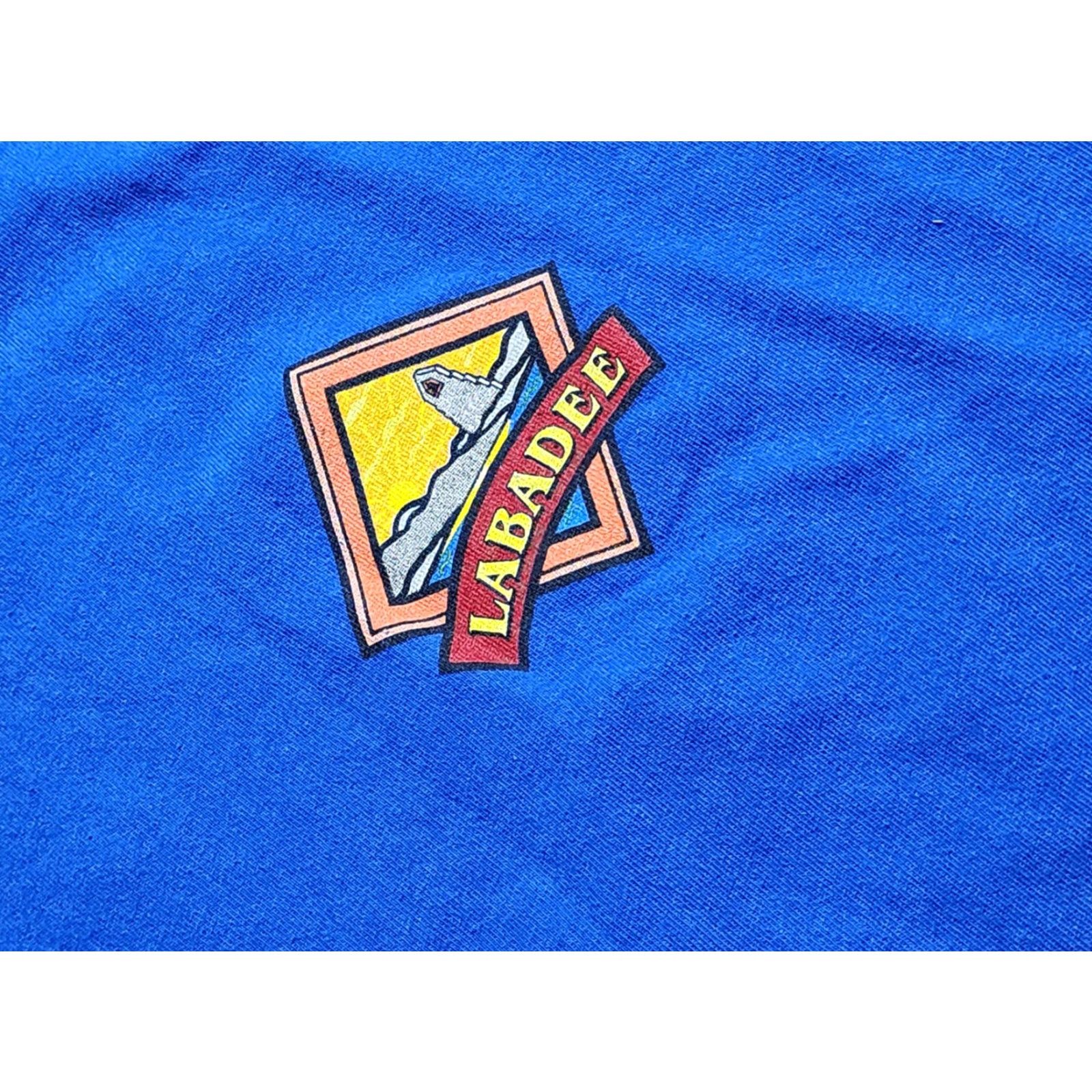 Vintage VINTAGE Graphic Print T-Shirt Mens XL Blue Double-Sided Haiti Labadee Beach Roller Coaster 90s Size US XL / EU 56 / 4 - 4 Thumbnail