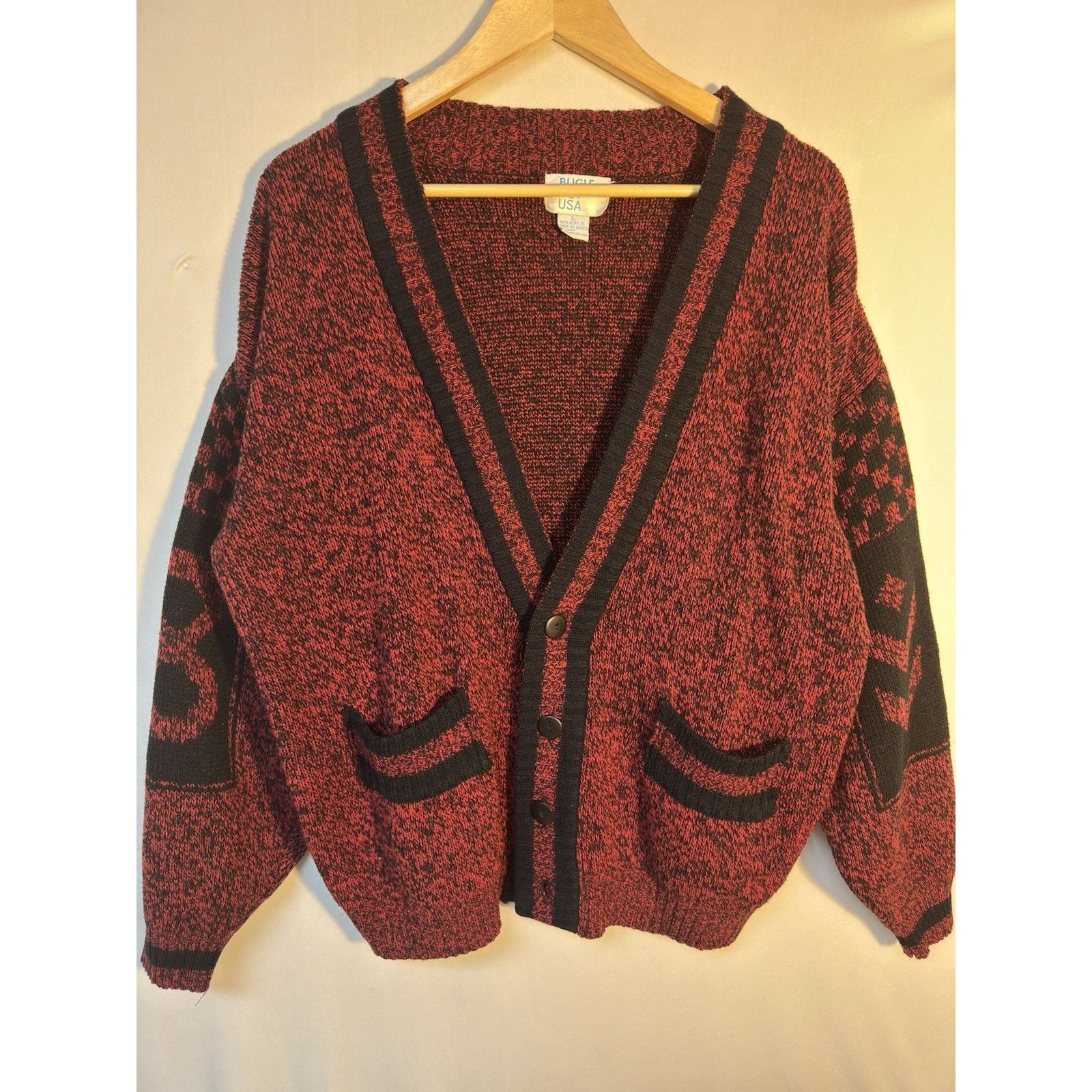 Bugle Boy Vintage Bugle Boy Cardigan Sweater Knit USA Grunge 90s L Size US L / EU 52-54 / 3 - 1 Thumbnail