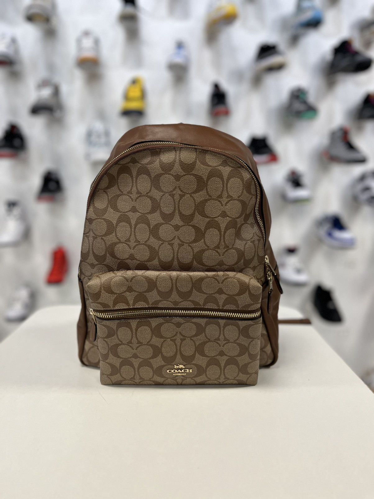 Coach COACH Charlie Medium Leather backpack Size ONE SIZE - 1 Thumbnail