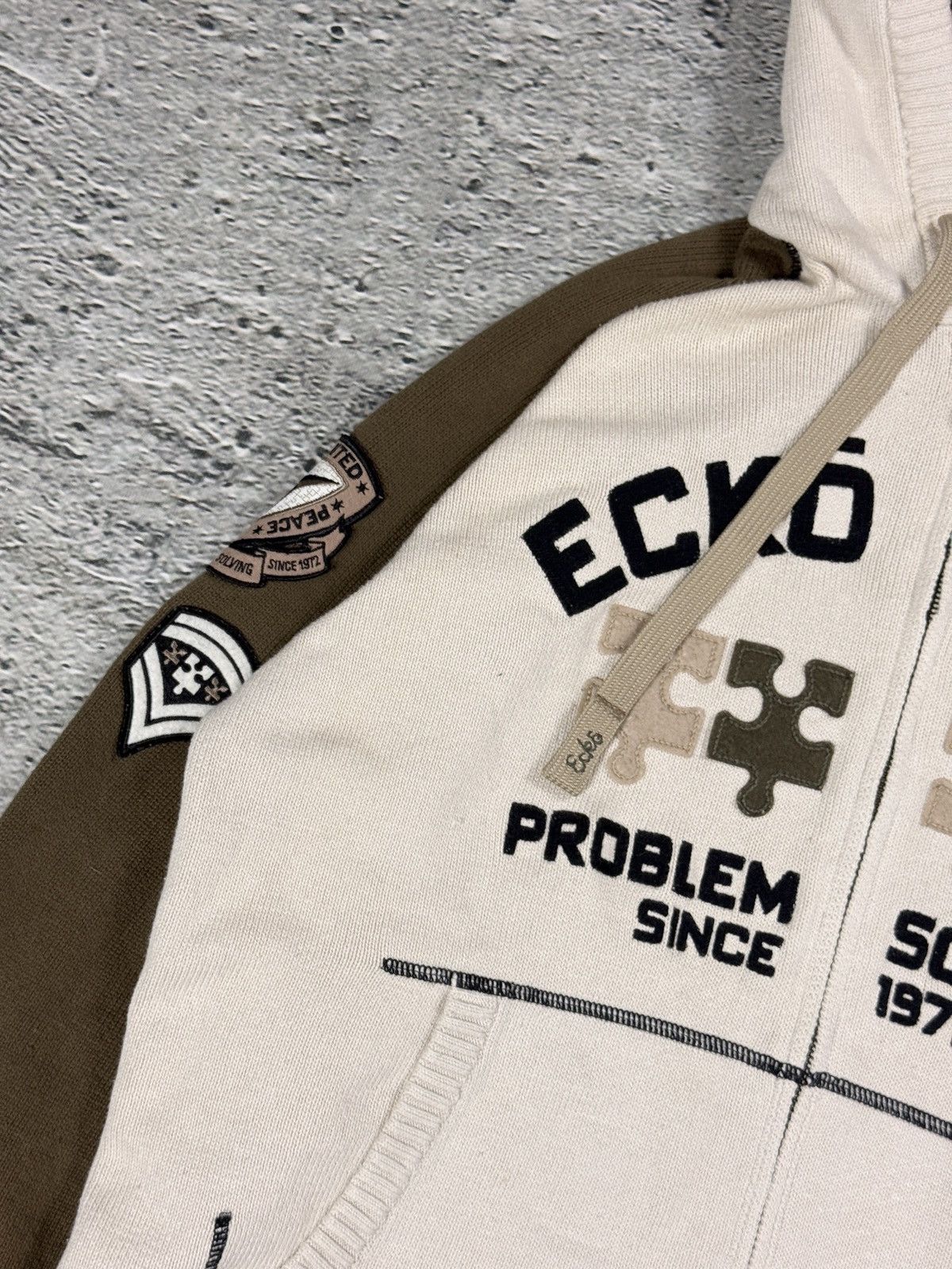 Ecko Unltd. Ecko Unltd vintage zip hooded sweater beige brown big logo Size US L / EU 52-54 / 3 - 2 Thumbnail
