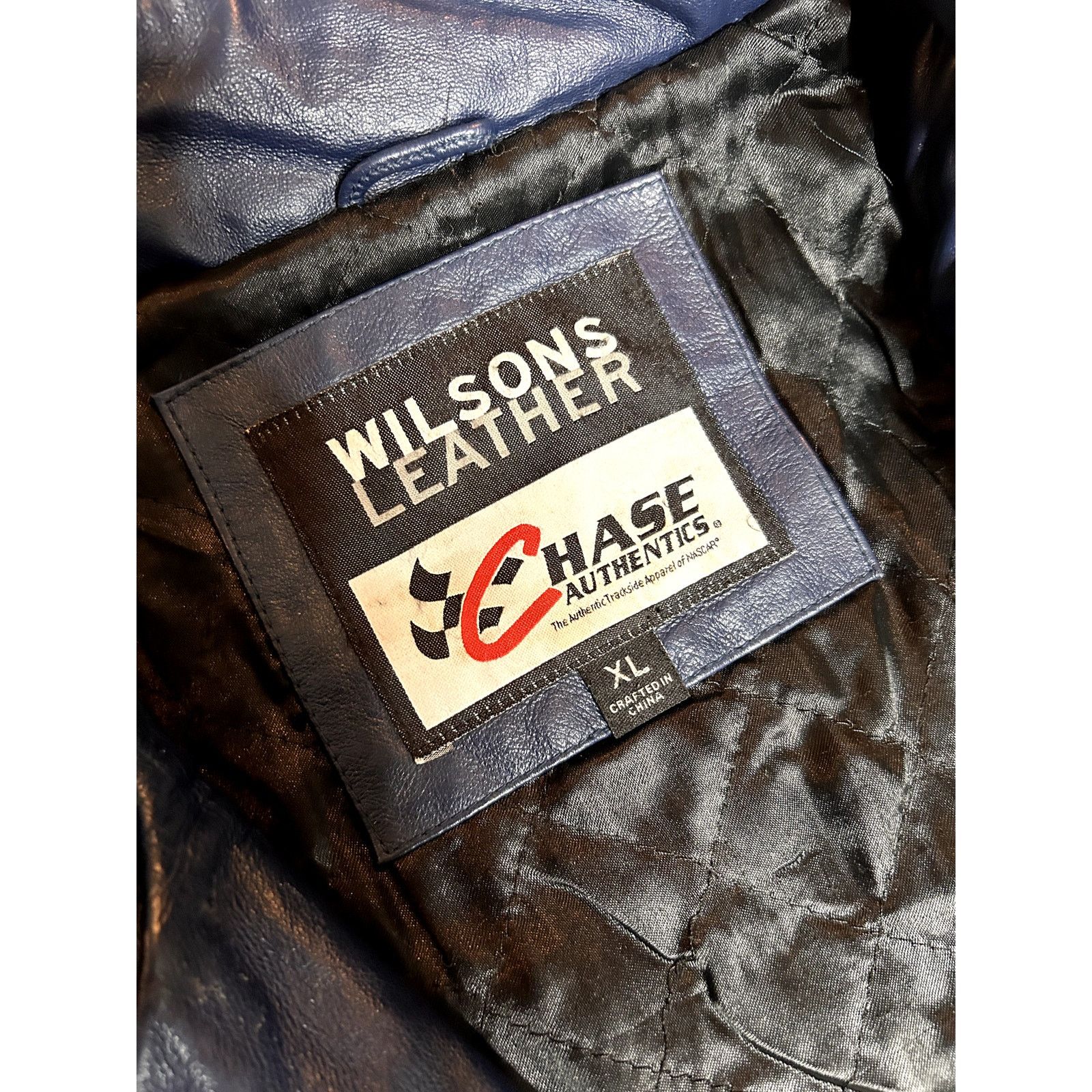 Chase Authentics × NASCAR × Vintage Vintage Nascar Dale Earnhardt Budweiser Leather Jacket Size US XL / EU 56 / 4 - 12 Thumbnail