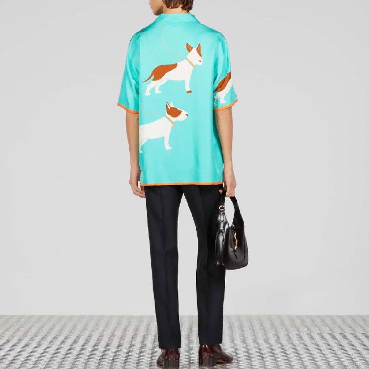 Gucci Gucci 23ss Lake Blue Dog Short Sleeve Cardigan Size US M / EU 48-50 / 2 - 5 Thumbnail