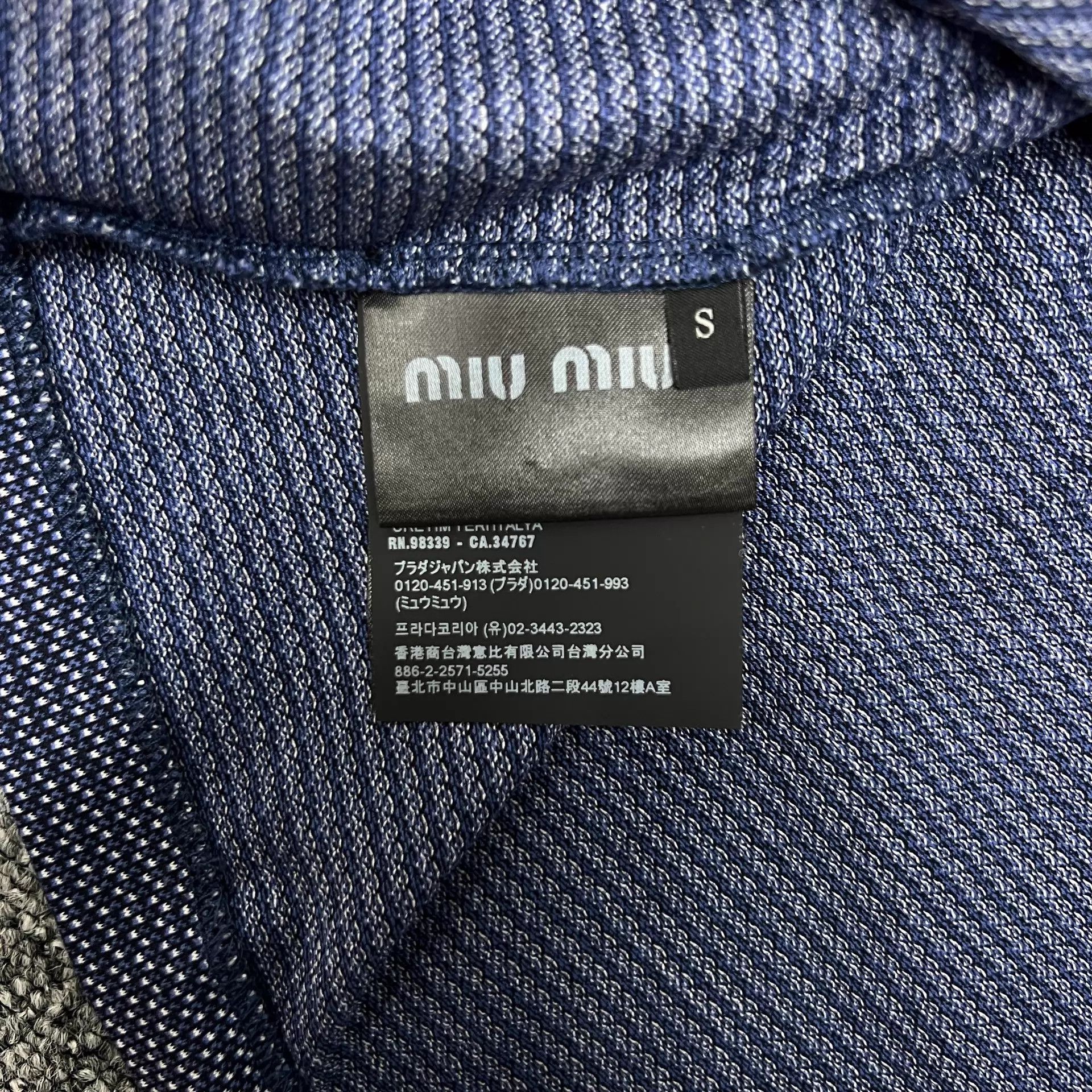 Miu Miu MIU MIU 26 New Logo Striped Blue Long Sleeve Tee Size S / US 4 / IT 40 - 7 Thumbnail
