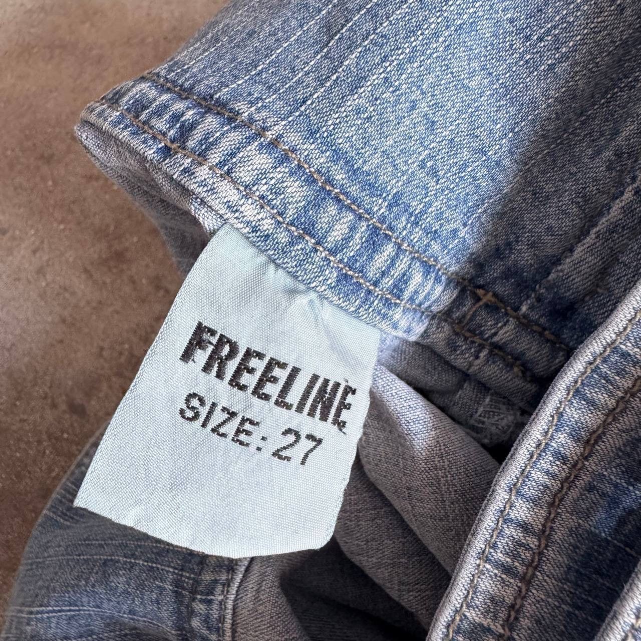 20471120 × Vintage Amazing Super Sexy Y2K Vintage Glam Washed Denim Mini Skirt Size 27" / US 4 / IT 40 - 9 Thumbnail