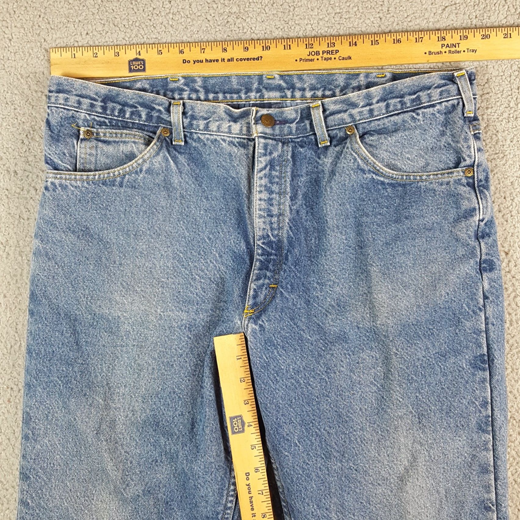 Vintage VINTAGE OshKosh Jeans 40x30 Denim Mens Lined Flannel 80s 90s Grunge Retro Workwear 5-Pocket Stonewash Blue Cotton Denim Shirt Hat Not applicable Size US 40 / EU 56 - 6 Thumbnail