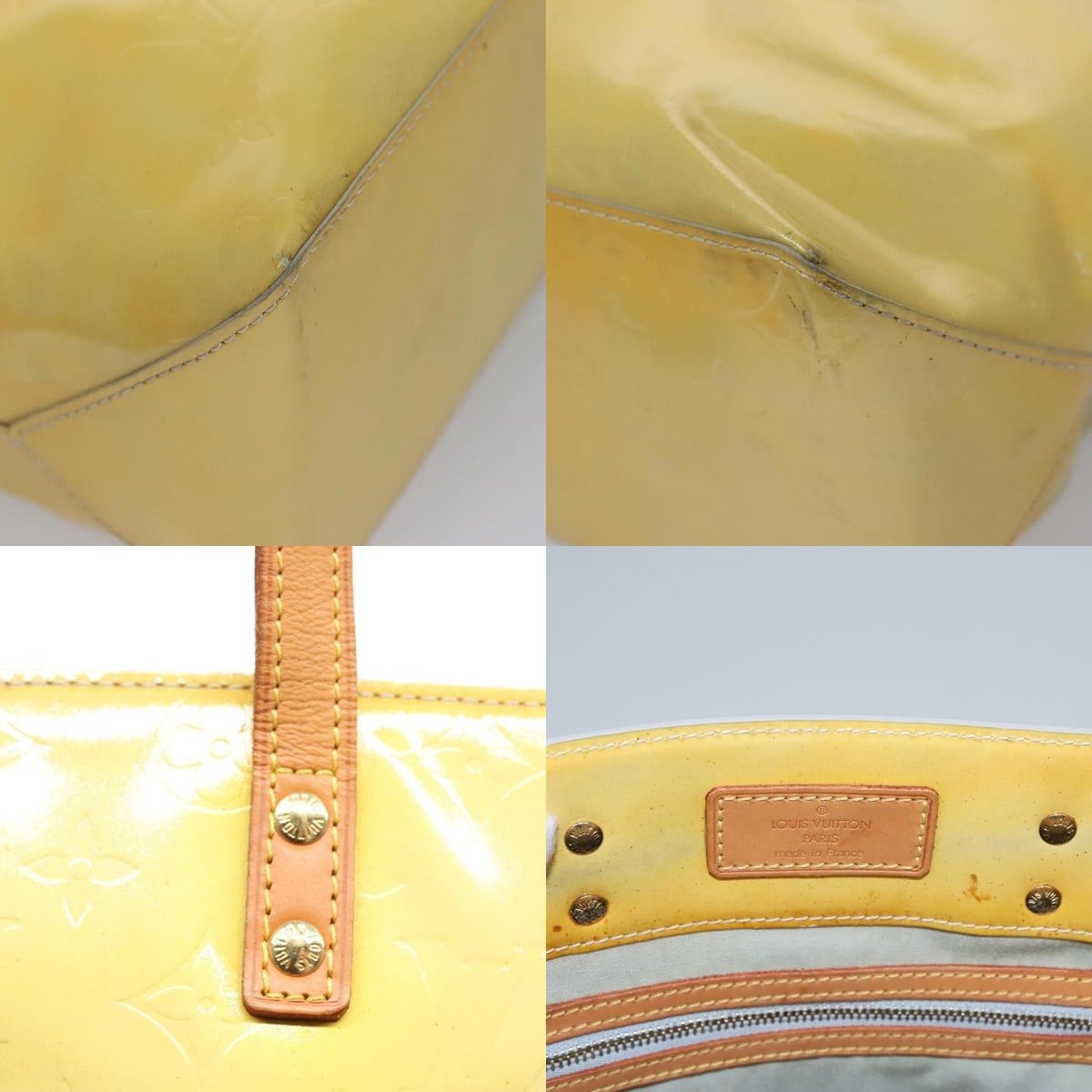 Louis Vuitton LOUIS VUITTON Monogram Vernis Reade MM Hand Bag Gris M91142 Size ONE SIZE - 11 Thumbnail