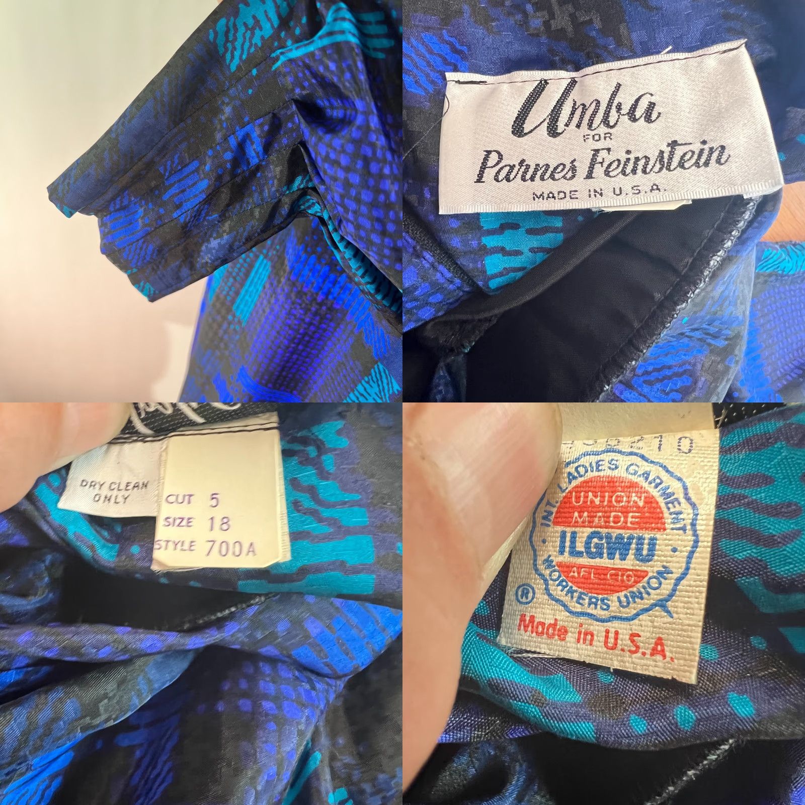 Vintage VINTAGE Umba Dress Shift Plaid Puff Sleeve Blue Size 12 Women Size XL / US 12-14 / IT 48-50 - 8 Thumbnail