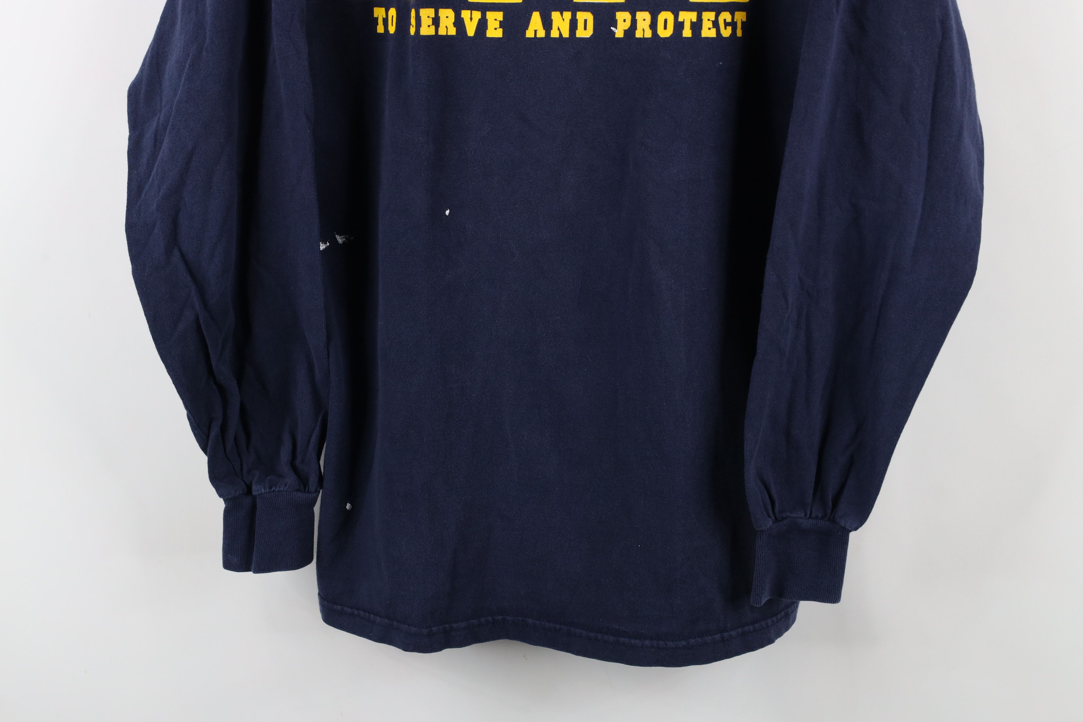 Vintage Vintage 90s Y2K NYPD New York Long Sleeve T-Shirt Blue Size US L / EU 52-54 / 3 - 3 Thumbnail